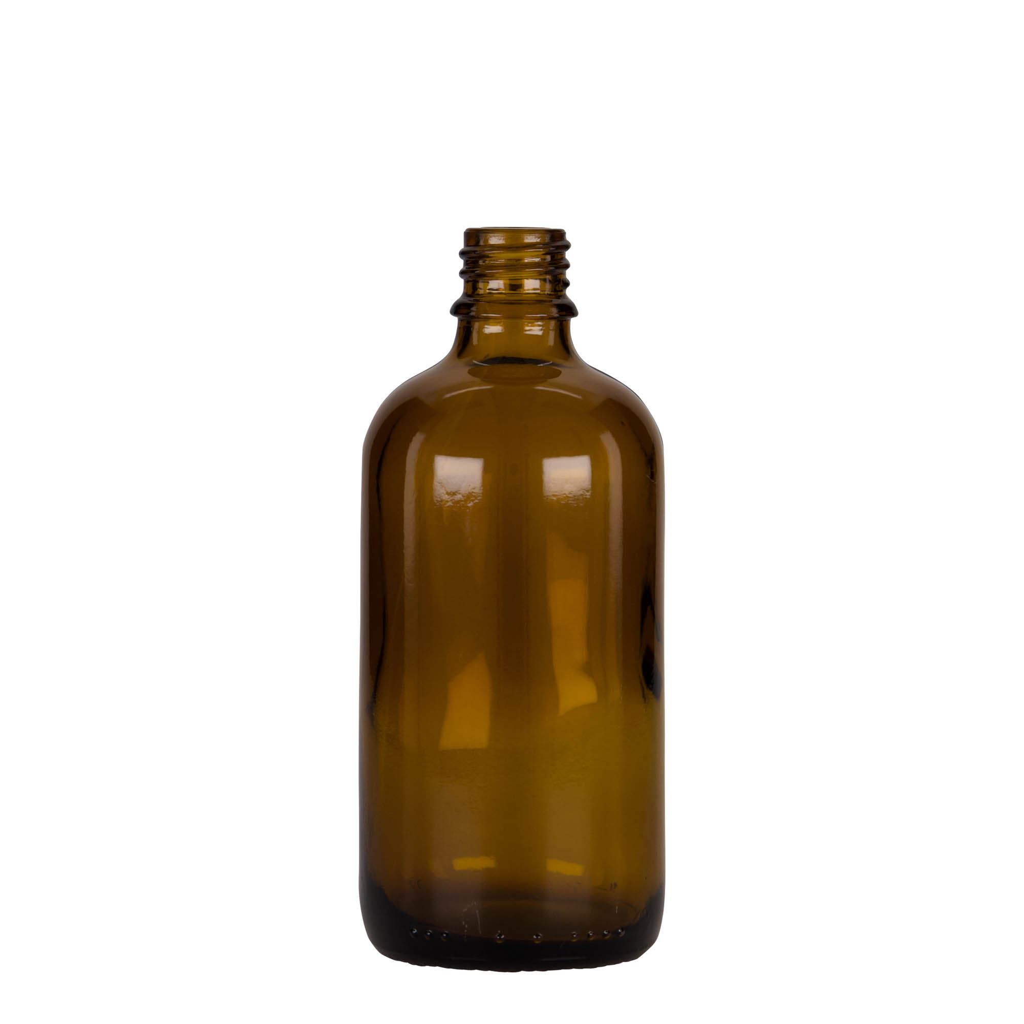 Flacon compte-gouttes 100 ml Médical, verre, brun-noir, ouverture : DIN 18