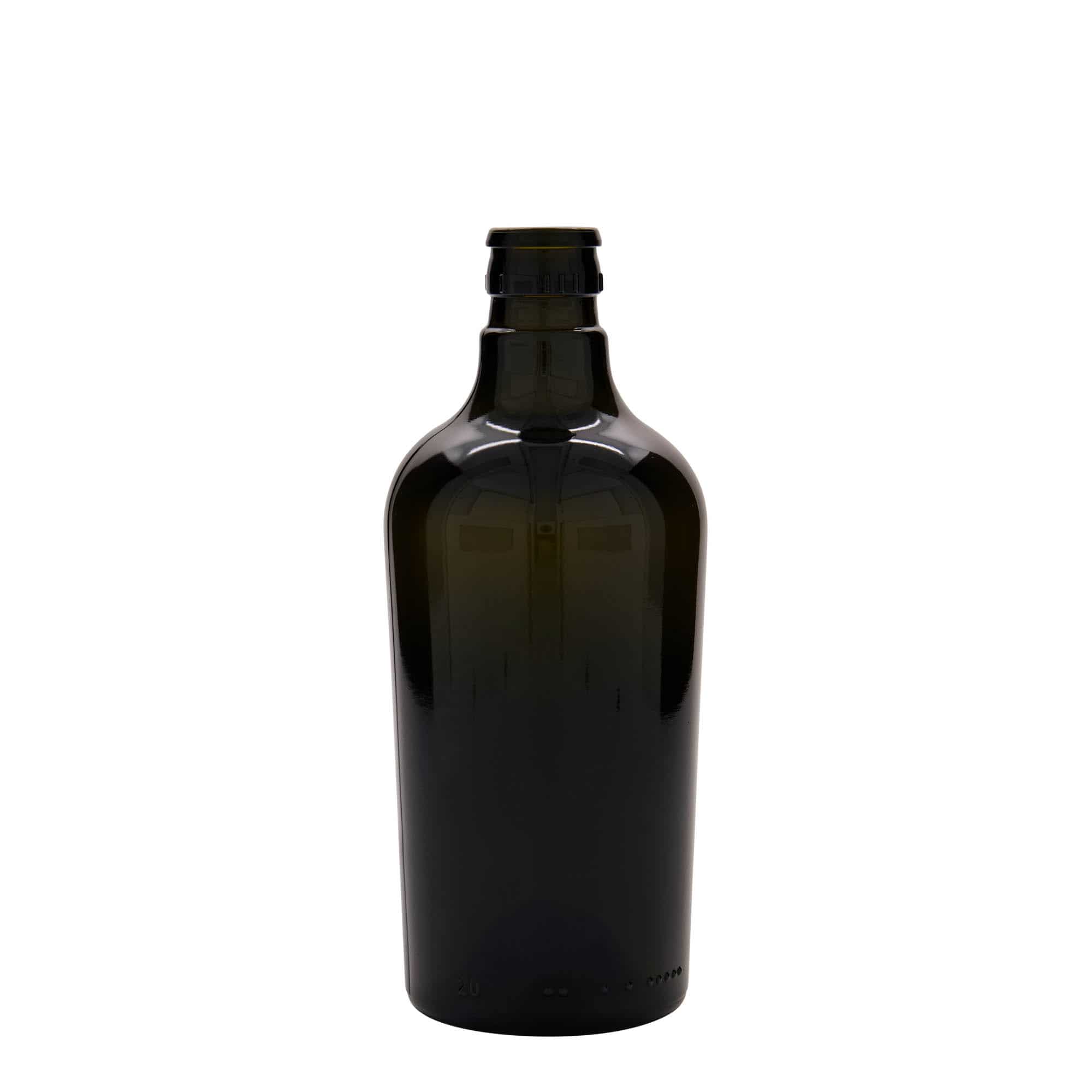 Bouteille de vinaigre / d’huile 500 ml 'Oleum', verre, vert antique, bouchage: DOP Bouteille de vinaigre / d’huile 500 ml 'Oleum', verre, vert antique, bouchage: DOP
