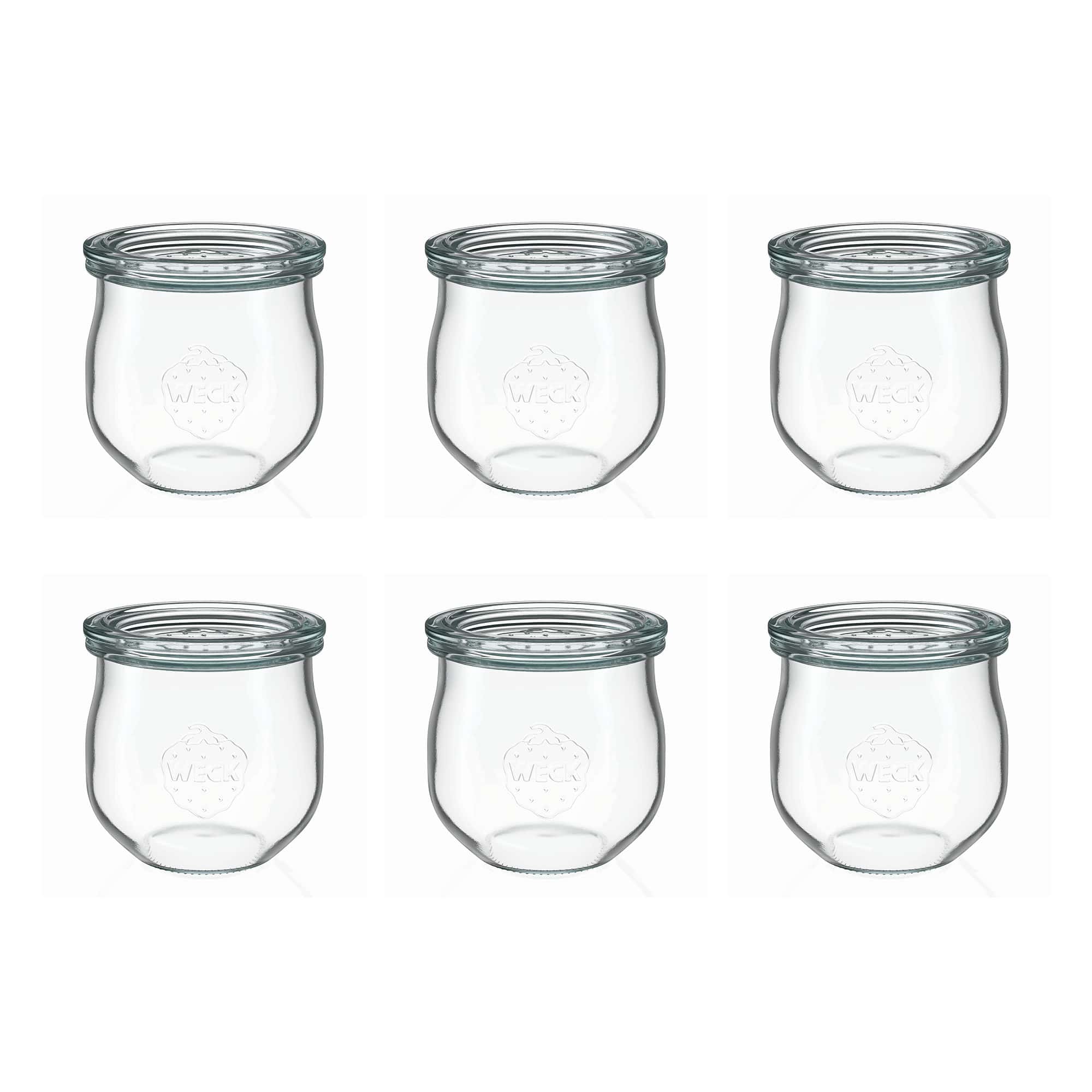 6x 370 ml WECK verre tulipe avec couvercle en verre RR 80