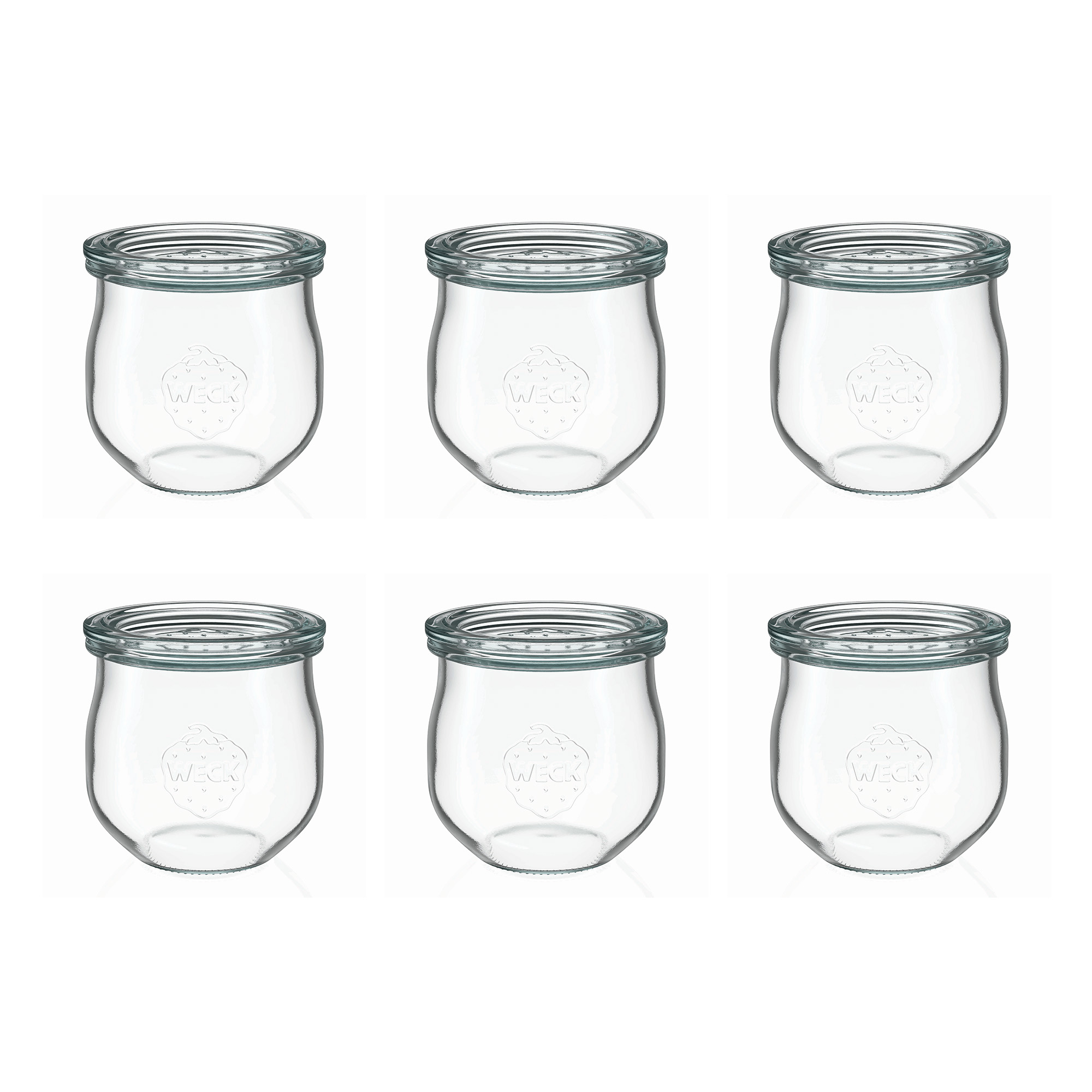 6x 370 ml WECK verre tulipe avec couvercle en verre RR 80