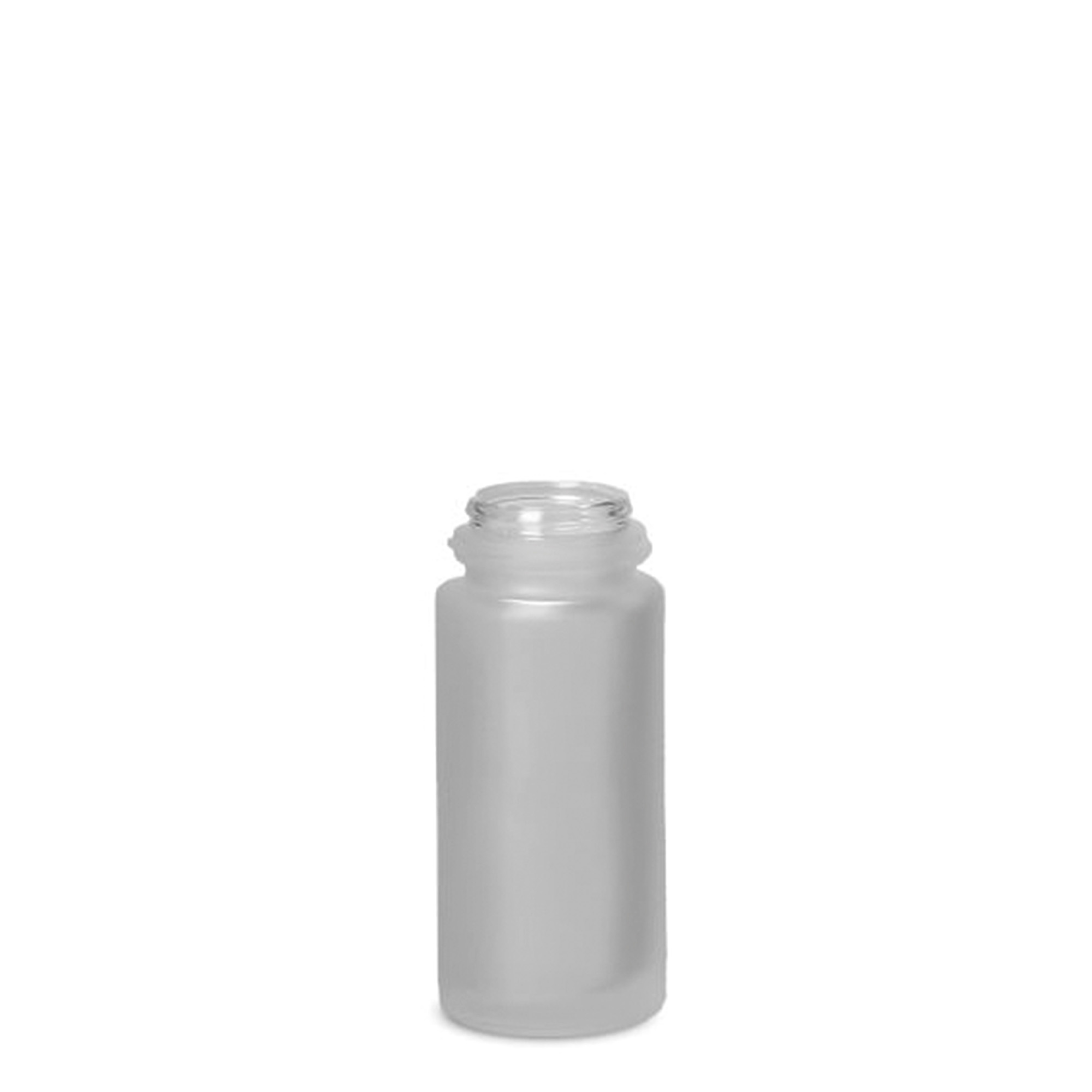 Flacon roll-on 50 ml, verre, givré, ouverture : bouchon à vis