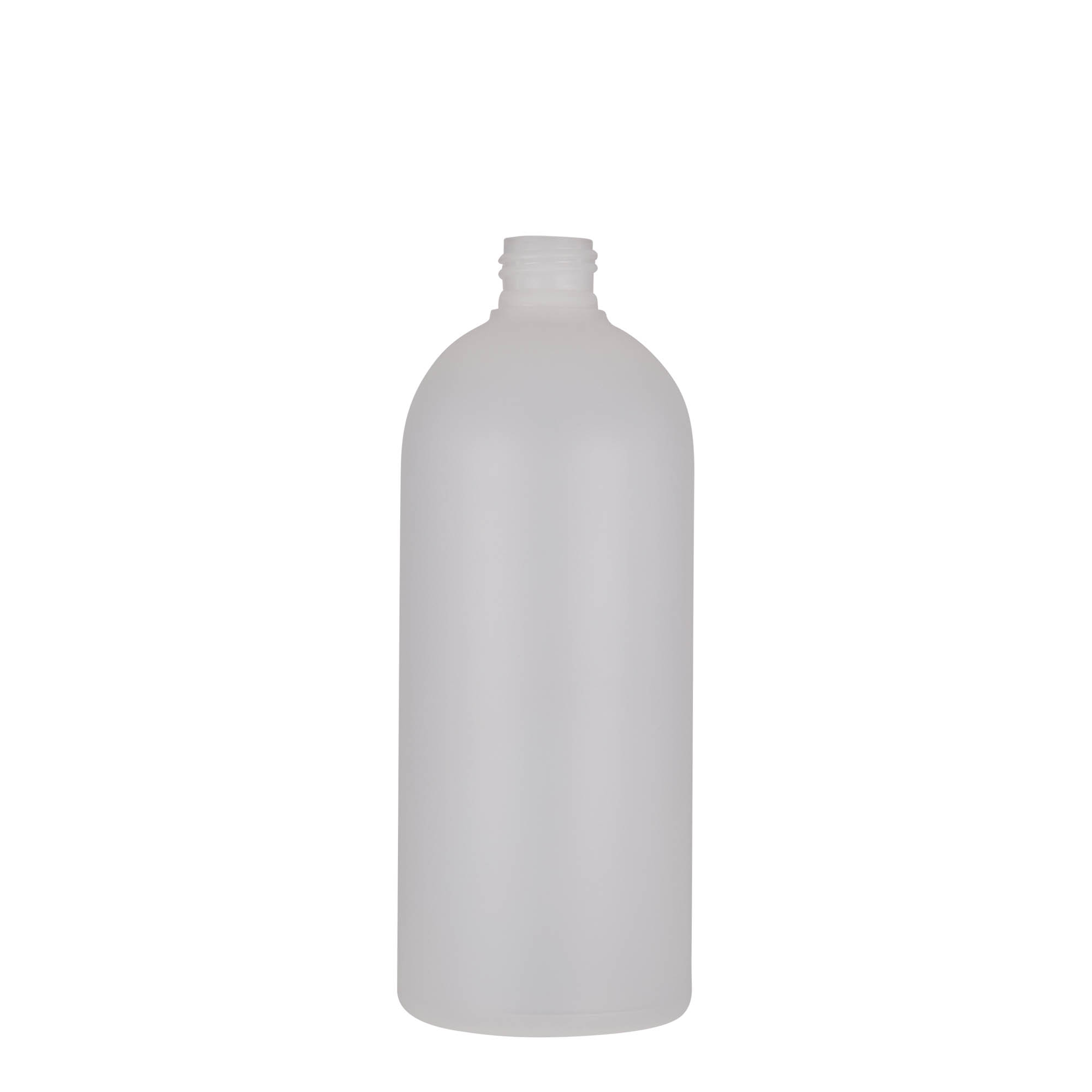 Bouteille en plastique 500 ml 'Tuffy', HDPE, naturel, ouverture : 24/410 Bouteille en plastique 500 ml 'Tuffy', HDPE, naturel, ouverture : 24/410