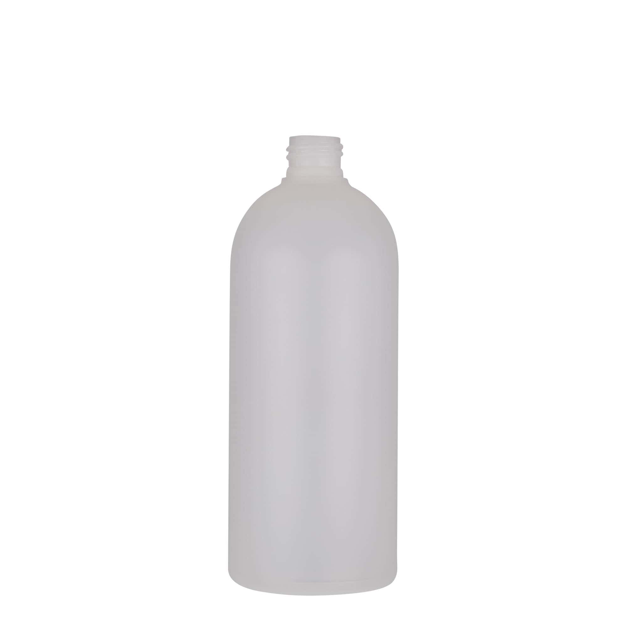 Bouteille en plastique 500 ml « Tuffy », HDPE, naturel, ouverture : 24/410