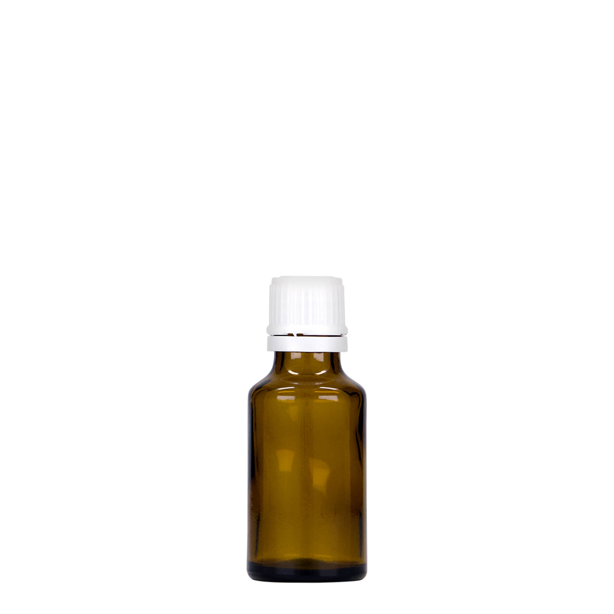 25 ml flacon médical, verre, brun, ouverture : DIN 18