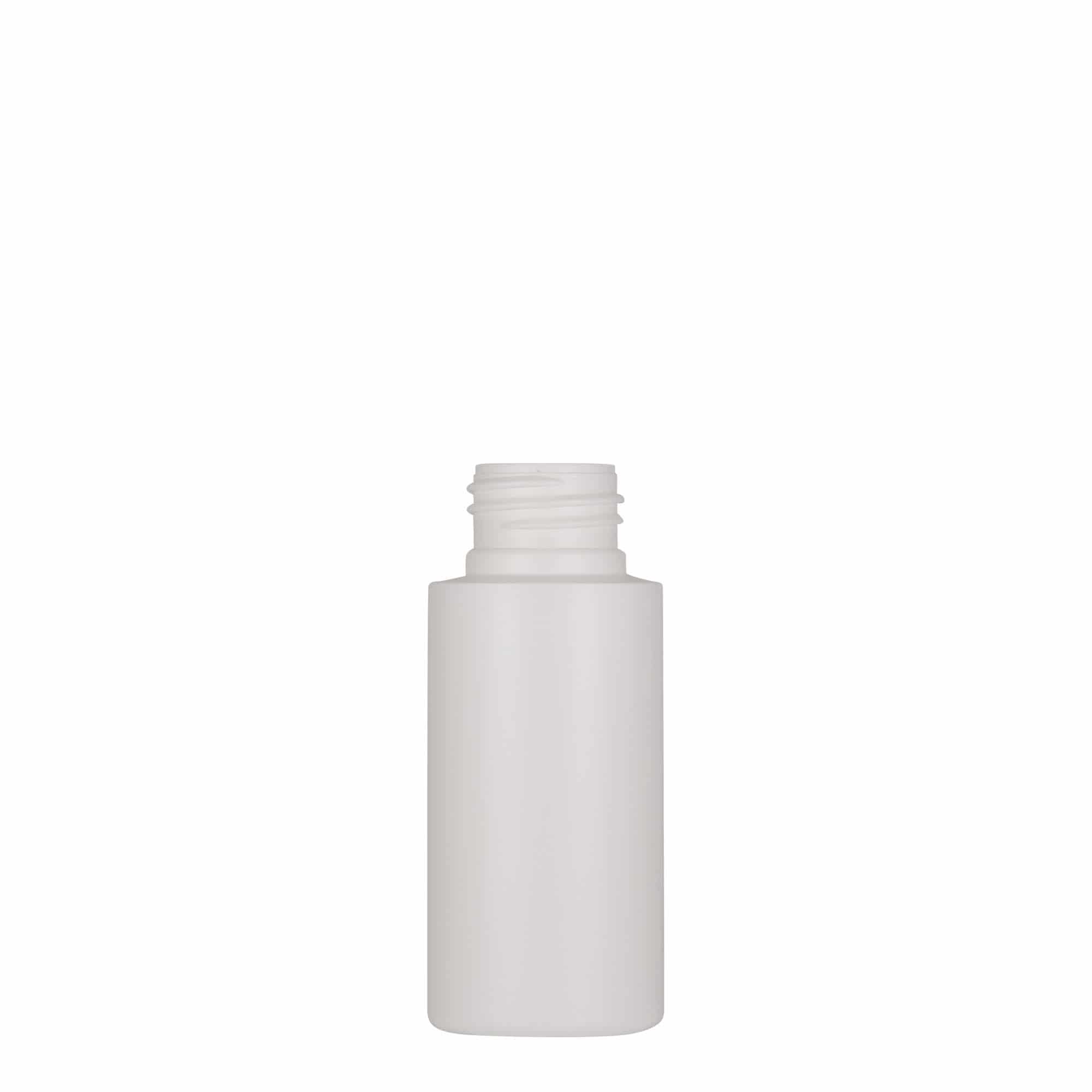 Flacon en plastique de 50 ml 'Pipe', PEHD vert, blanc, embouchure : 24/410 Flacon en plastique de 50 ml 'Pipe', PEHD vert, blanc, embouchure : 24/410