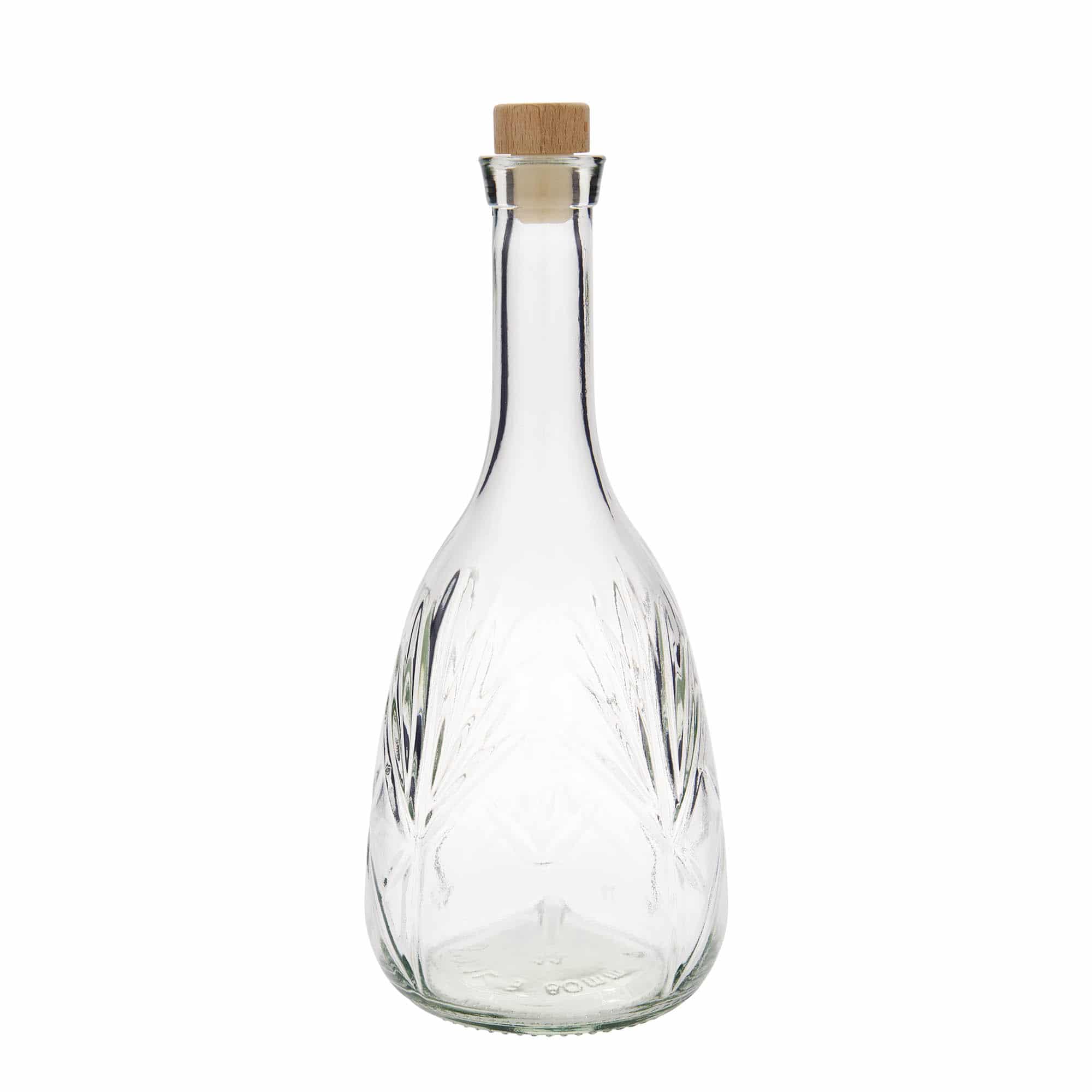 Lot de 12 bouteilles vides en verre de 1 l avec bouchon à vis Doré PP28 - 1  l - Idéal comme bouteille d'eau en verre de 1 l, bouteilles de liqueur