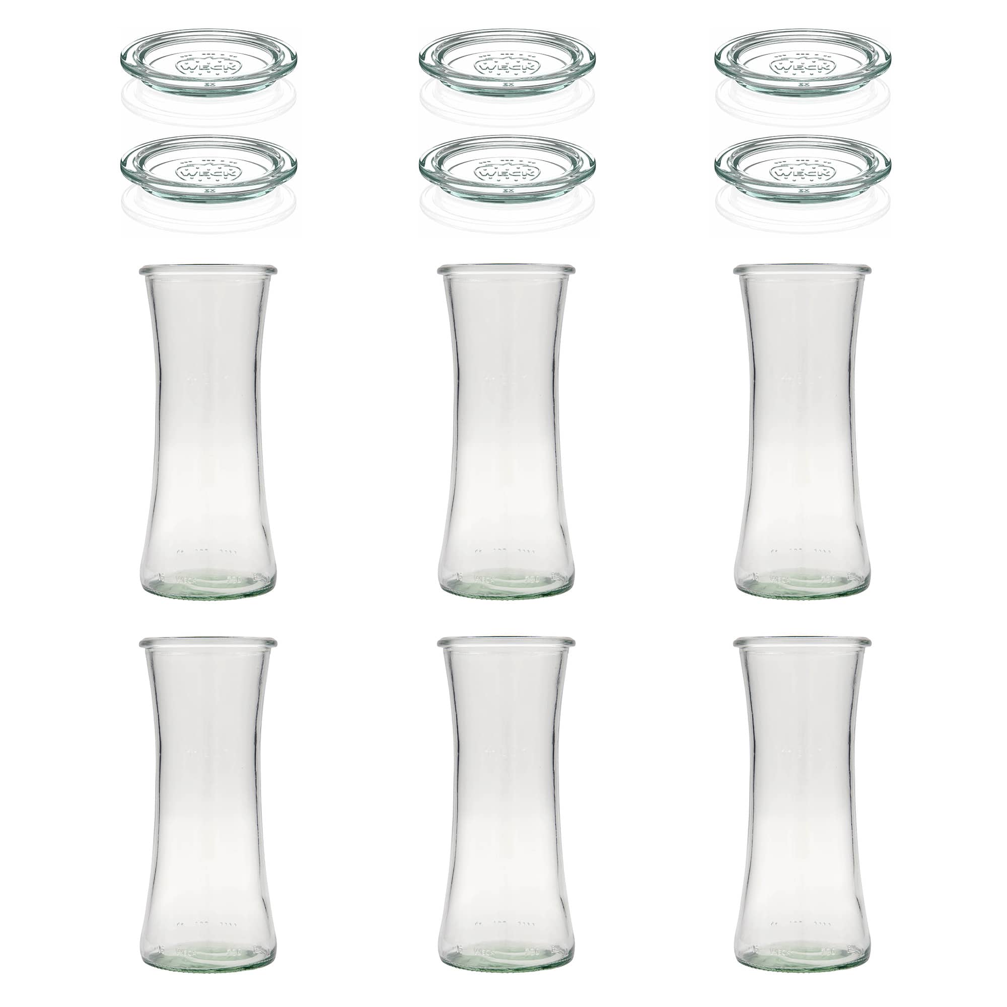 6x 730 ml bocal WECK Gourmet avec couvercle en verre RR 80