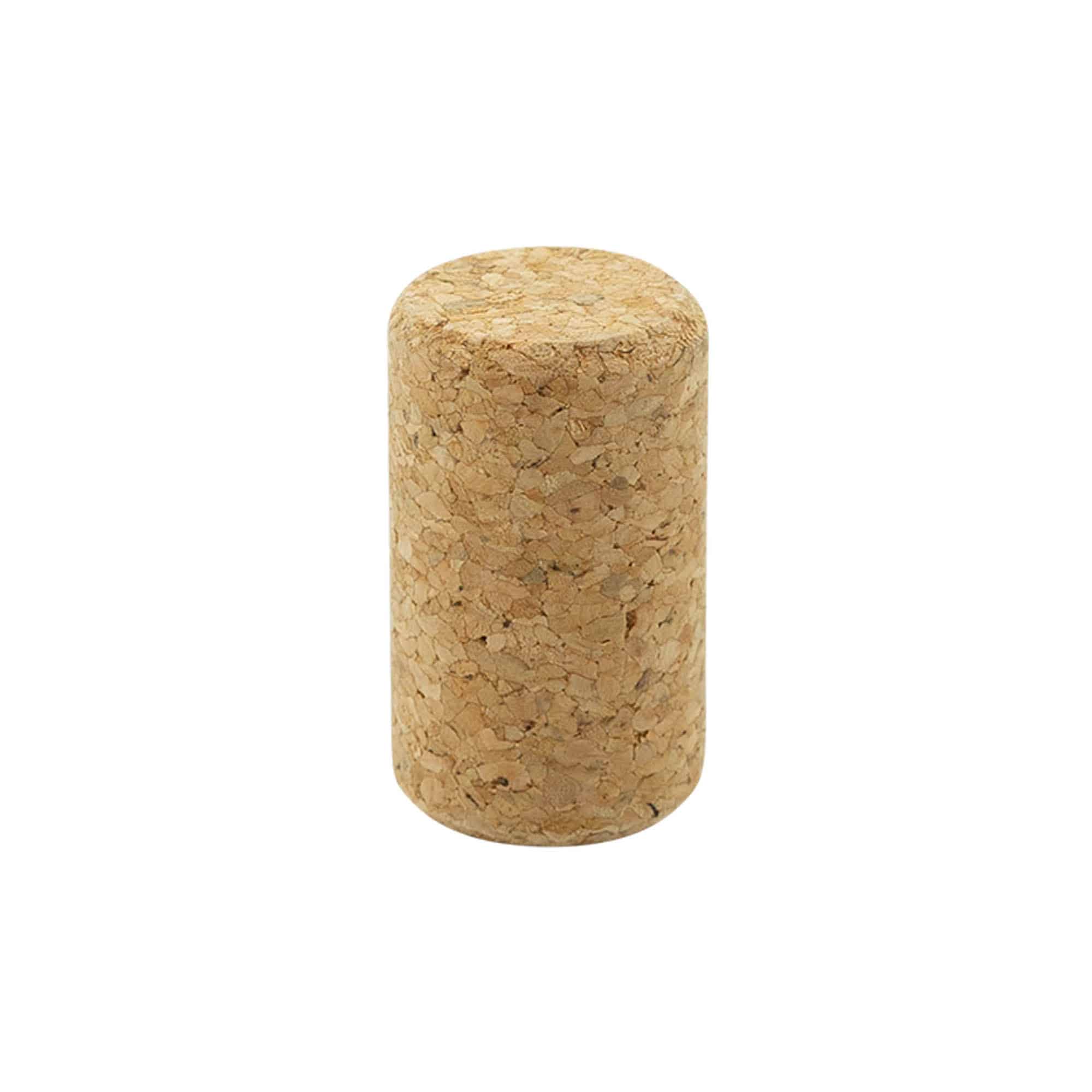 Bouchon de vin 22,5 mm, bouchon pressé, beige, pour ouverture : liège