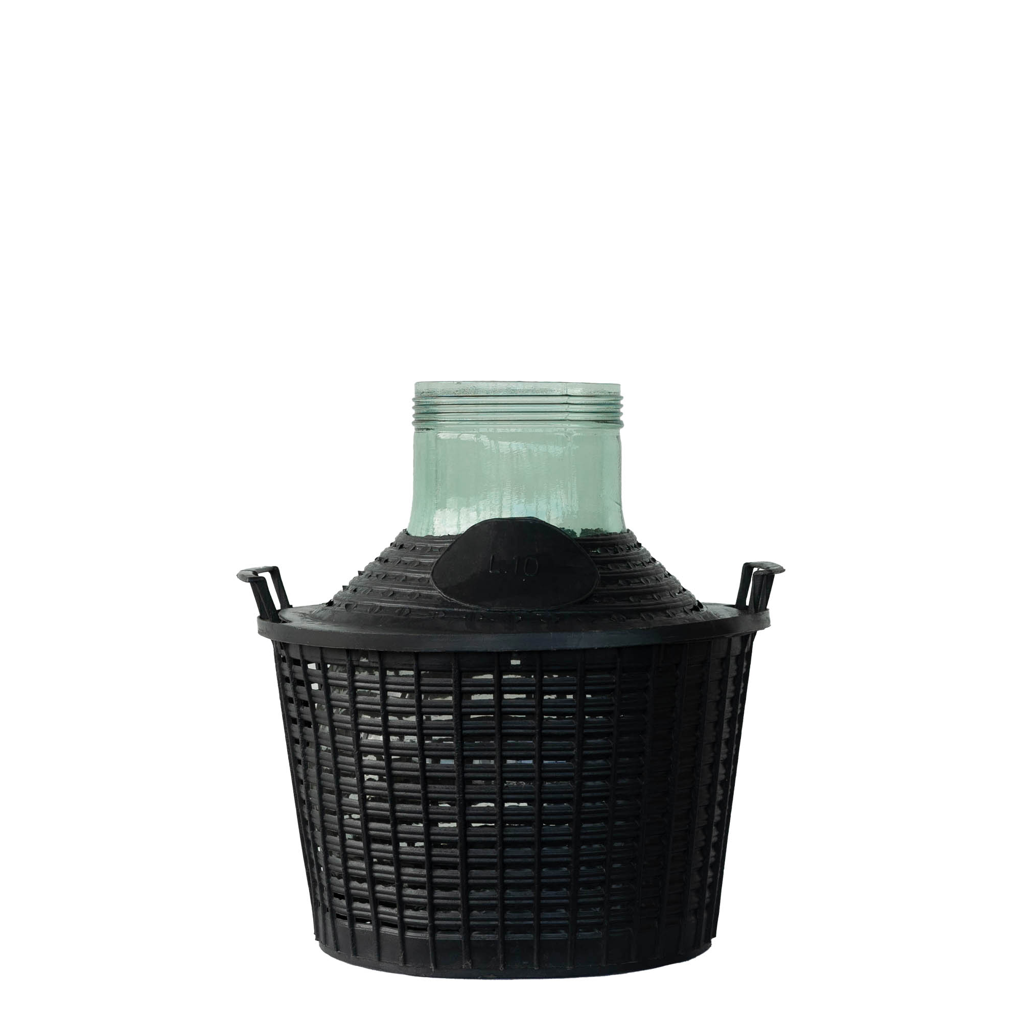 Bouteille ballon 10 l col large, verre, ouverture : bouchon à vis