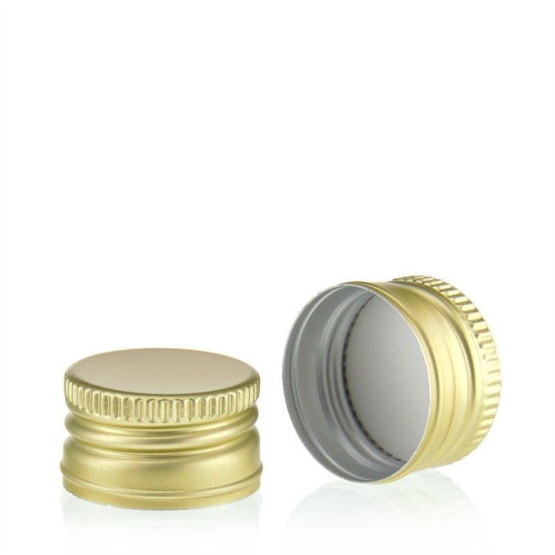 Bouchon à vis, métal, doré, pour ouverture : PP 28 Bouchon à vis, métal, doré, pour ouverture : PP 28