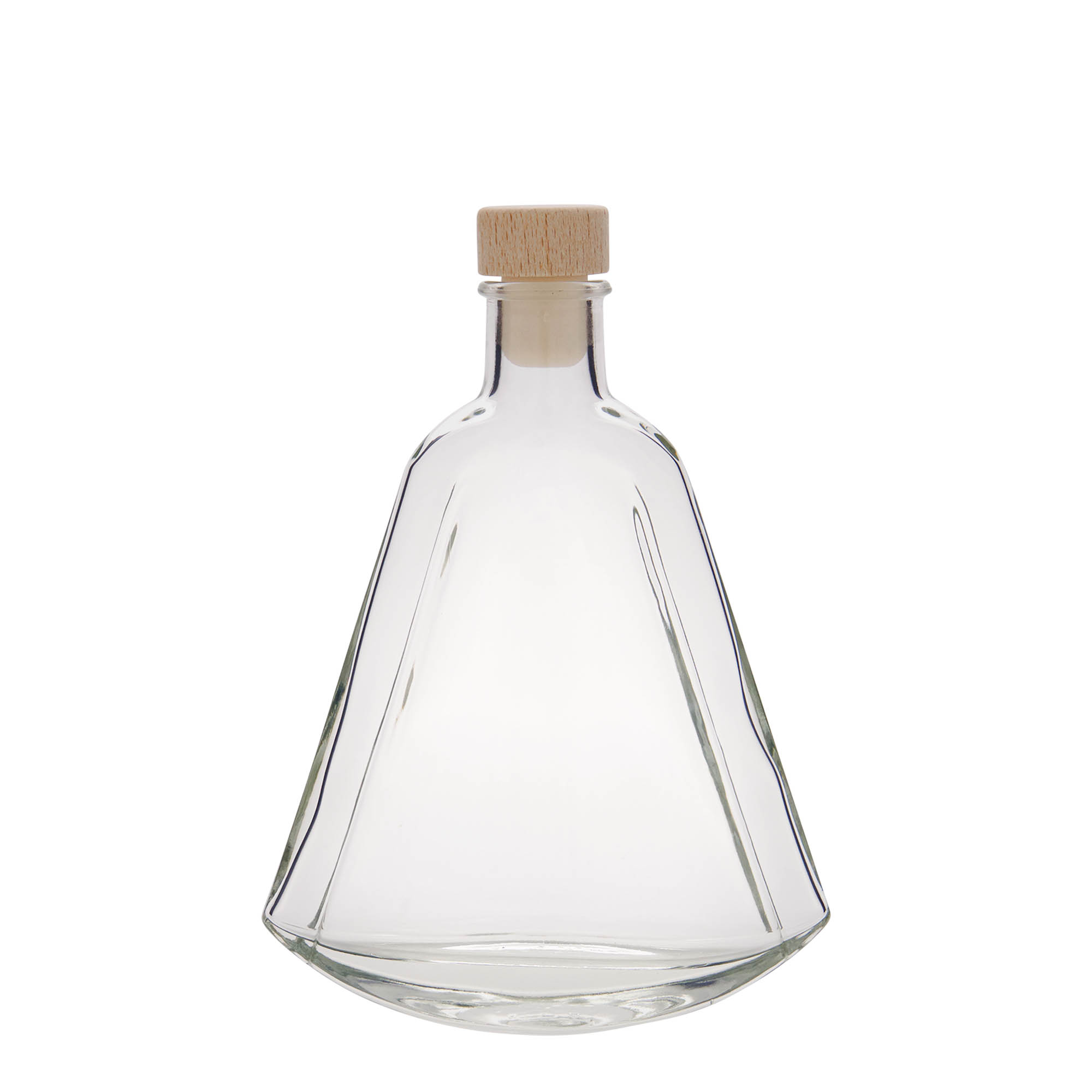 Bouteille en verre 200 ml 'Maurizio', ovale, ouverture : liège