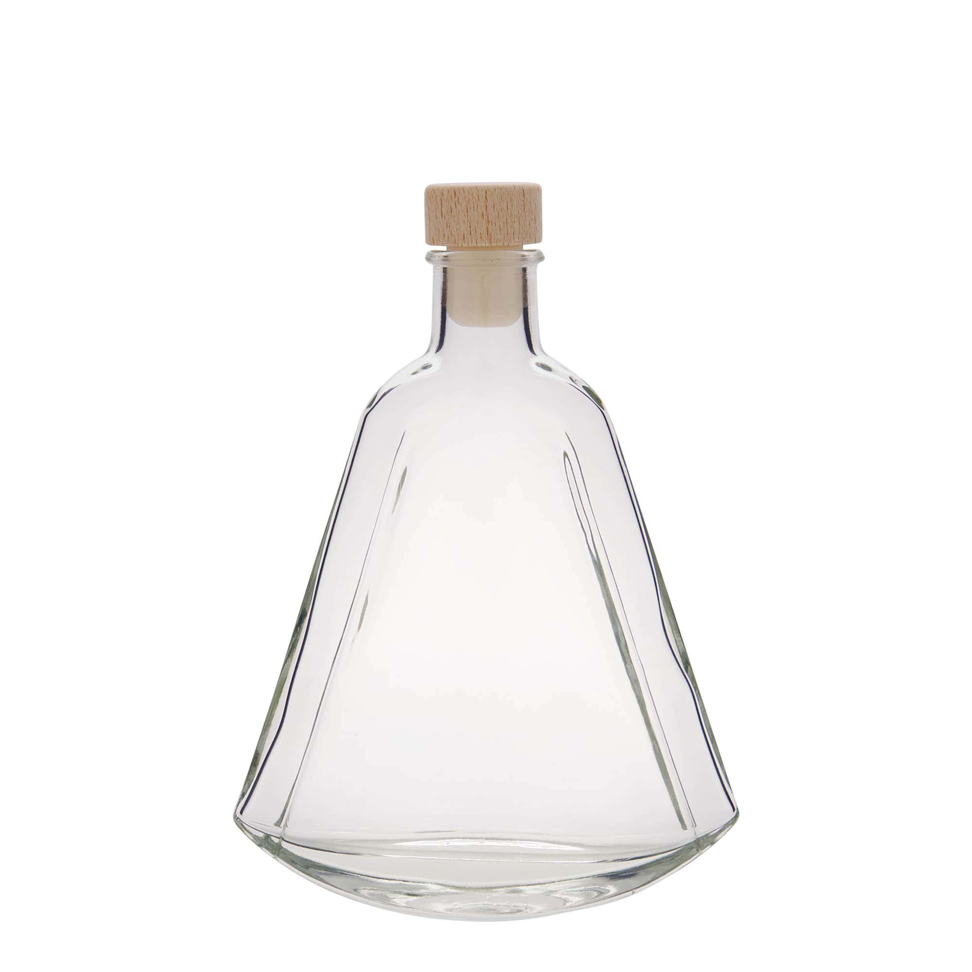 Bouteille en verre 200 ml 'Maurizio', ovale, ouverture : liège