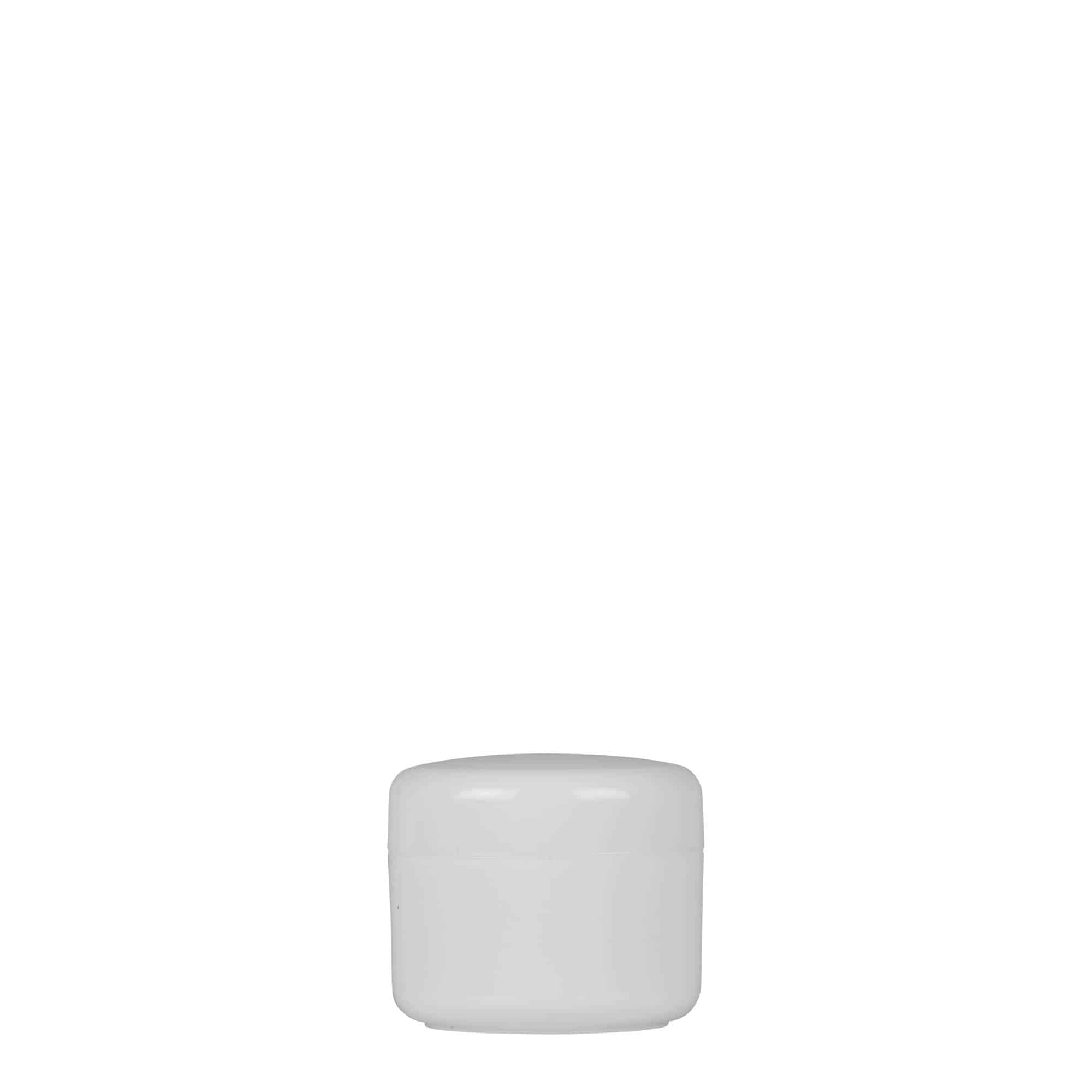 5 ml boîte en plastique 'Bianca', PP, blanche, ouverture : bouchon à vis