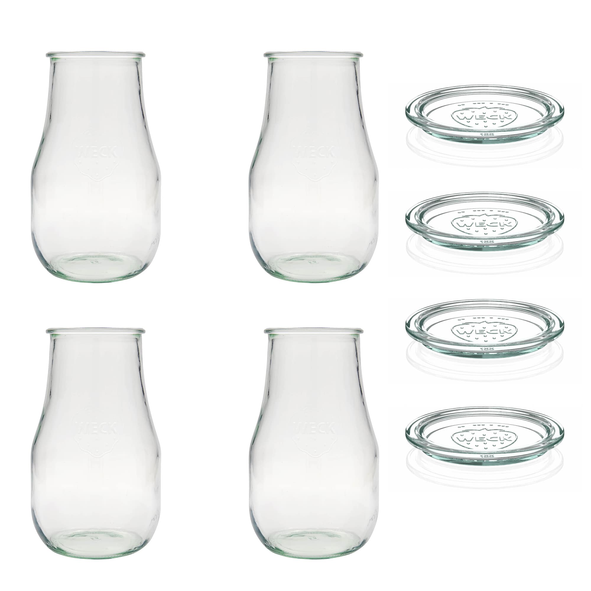 4x 2700 ml WECK verre tulipe avec couvercle en verre RR 100