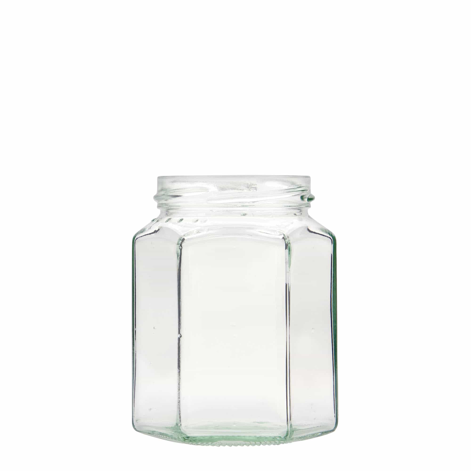 Bocal hexagonal 288 ml, bouchage: Twist-Off (TO 63) Bocal hexagonal 288 ml, bouchage: Twist-Off (TO 63)