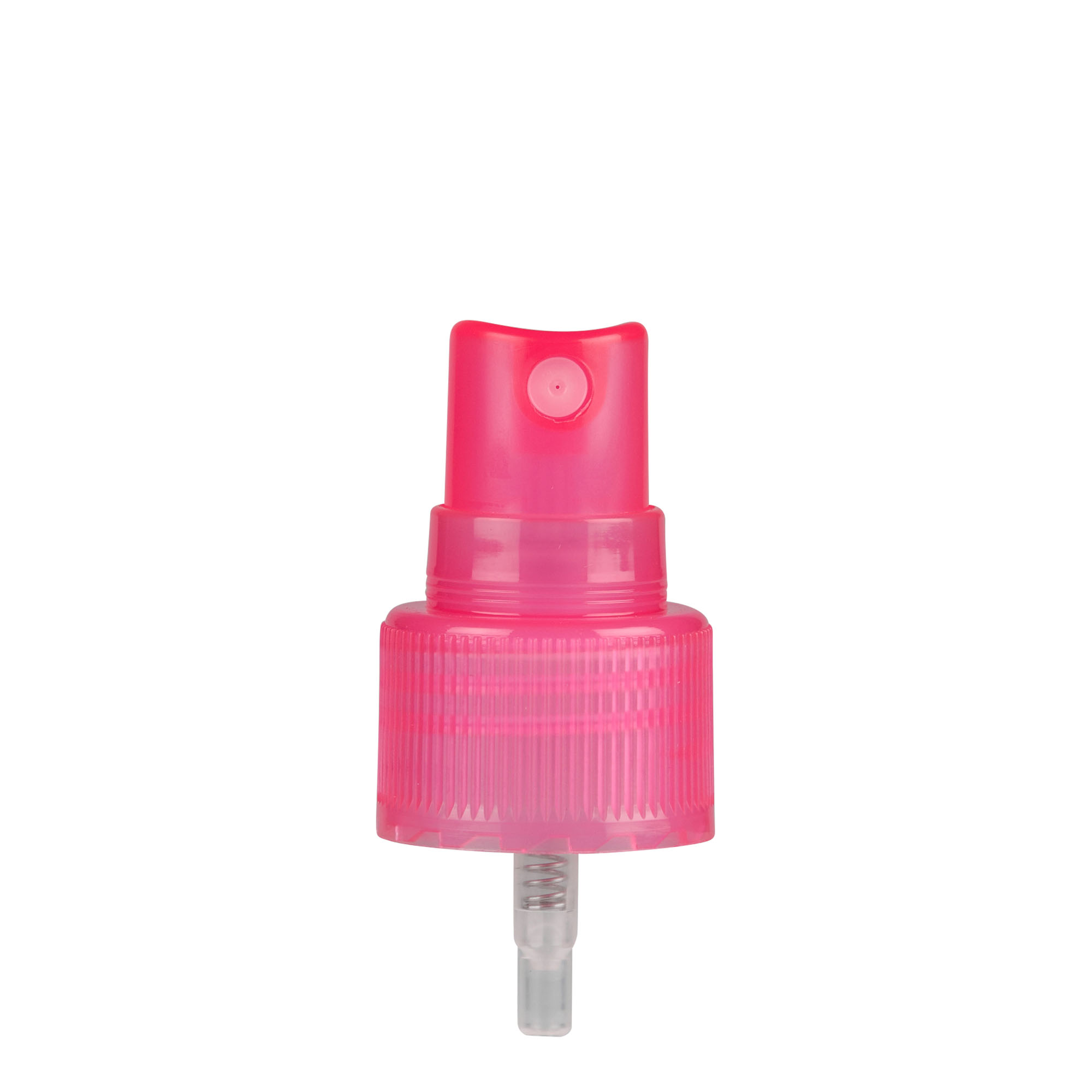 Bouchon à vis avec pulvérisateur spray, plastique PP, rose, pour ouverture : 24/410