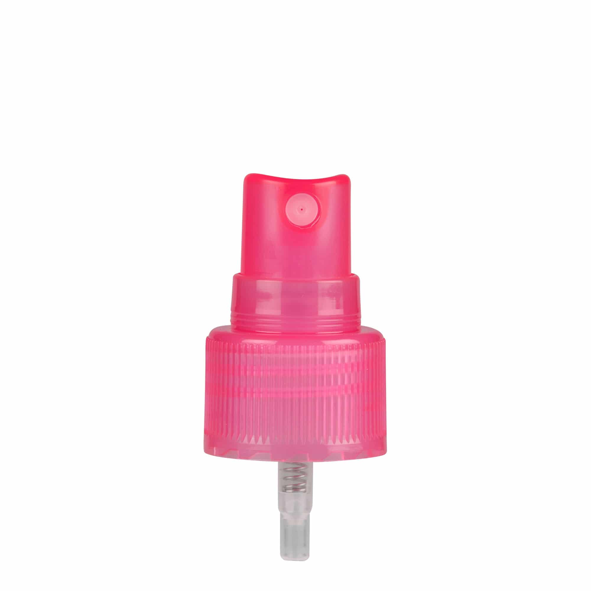 Bouchon à vis avec pulvérisateur spray, plastique PP, rose, pour ouverture : 24/410