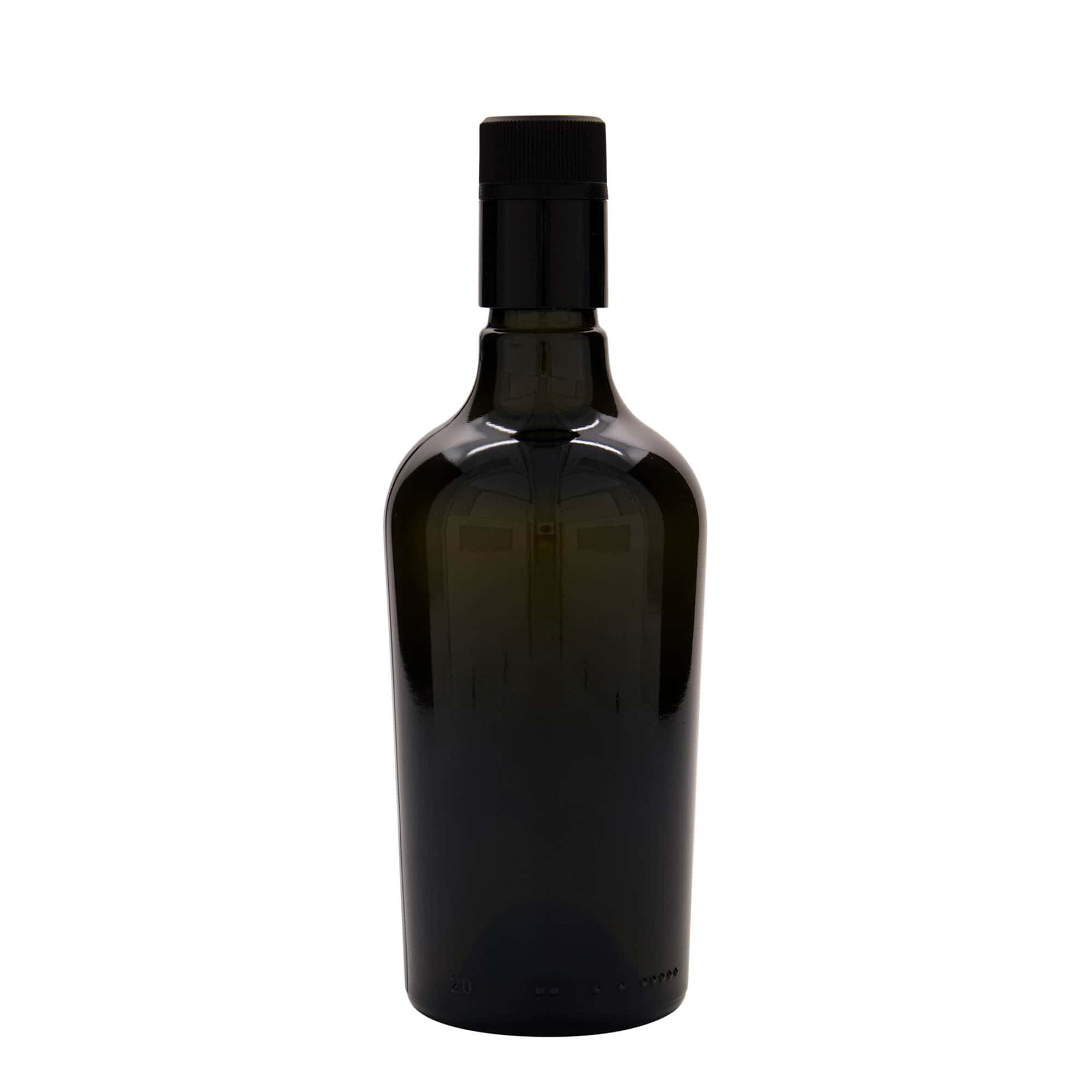 Flacon à vinaigre/huile 500 ml 'Oleum', verre, vert antique, ouverture : DOP