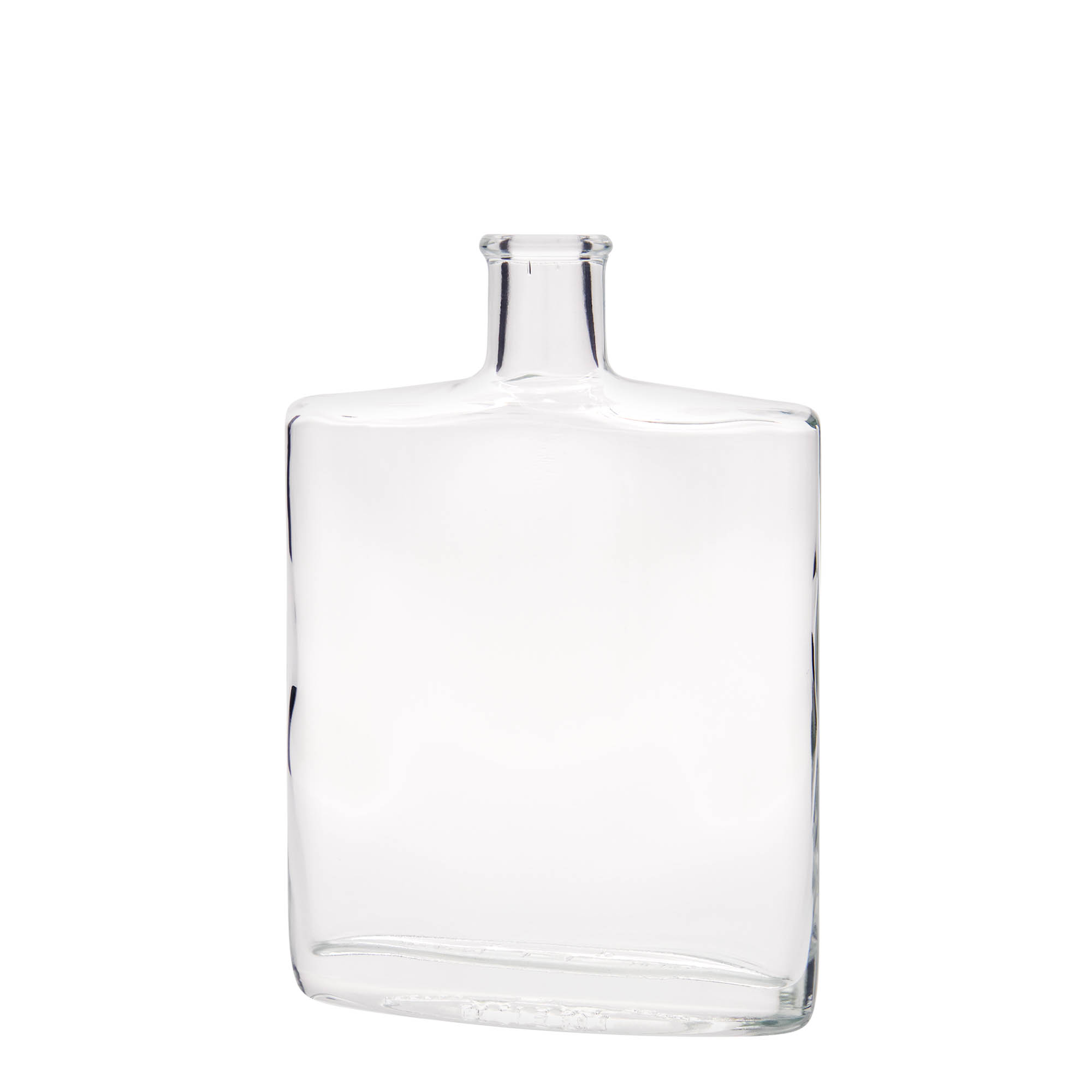 Bouteille en verre 500 ml « Zorbas », ovale, ouverture : bouchon en liège Bouteille en verre 500 ml « Zorbas », ovale, ouverture : bouchon en liège