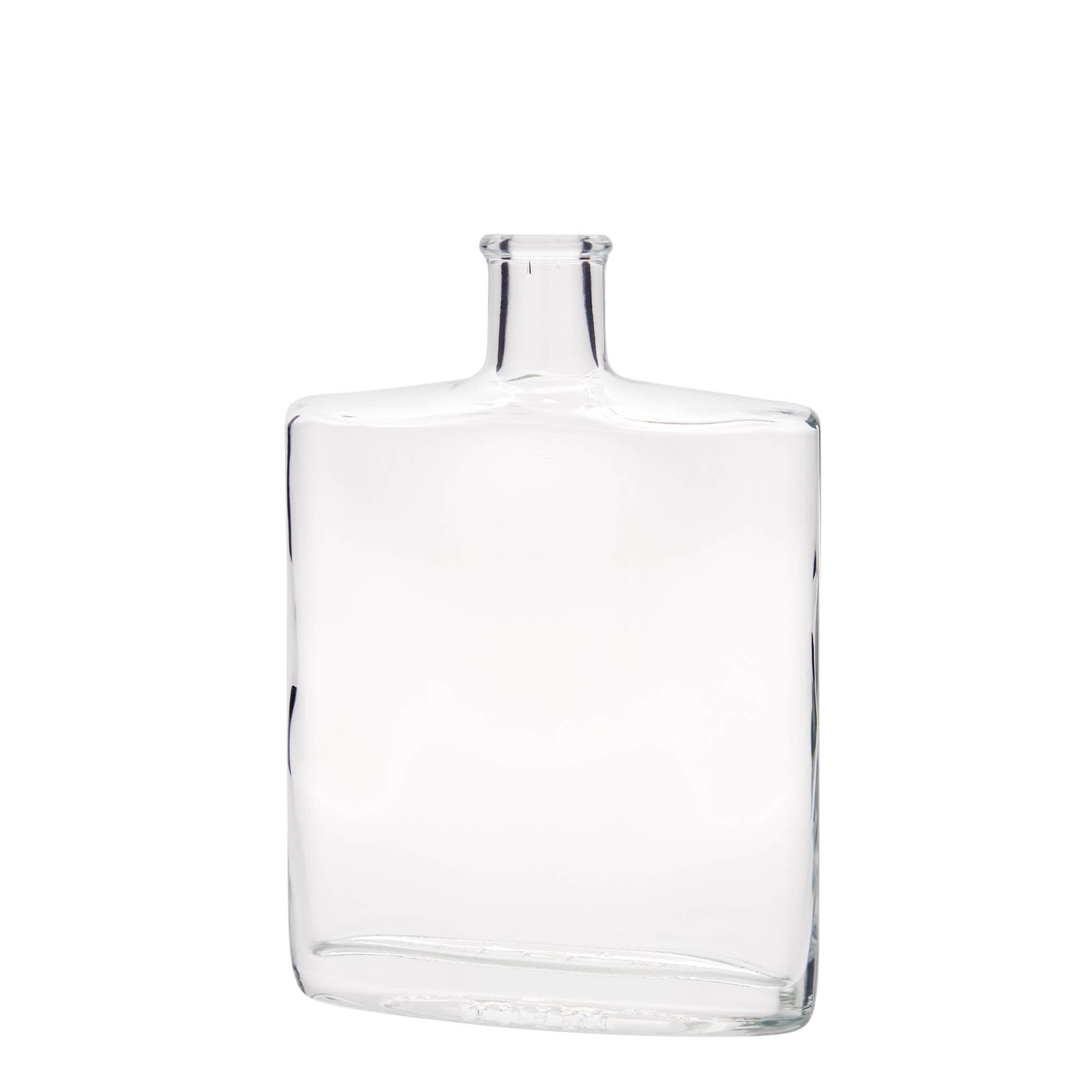 Bouteille en verre 500 ml « Zorbas », ovale, ouverture : bouchon en liège Bouteille en verre 500 ml « Zorbas », ovale, ouverture : bouchon en liège