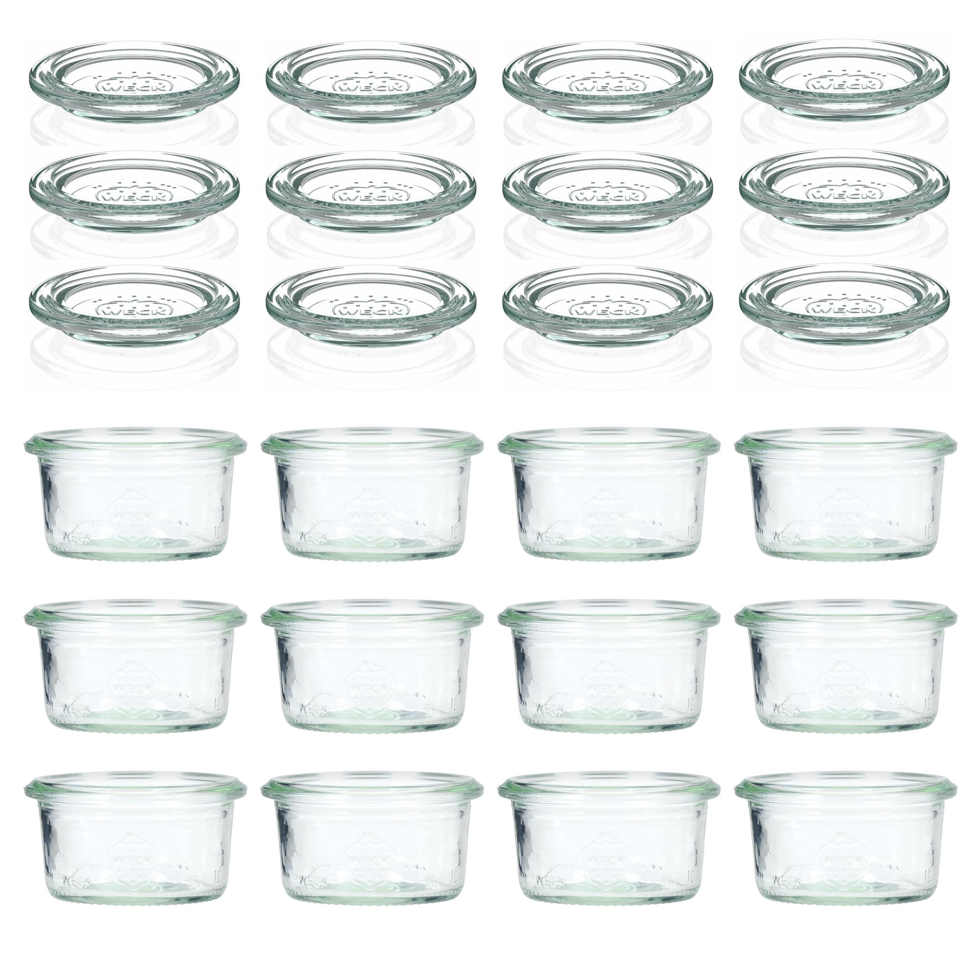 12x 50 ml bocal WECK à renversement avec couvercle en verre RR 60