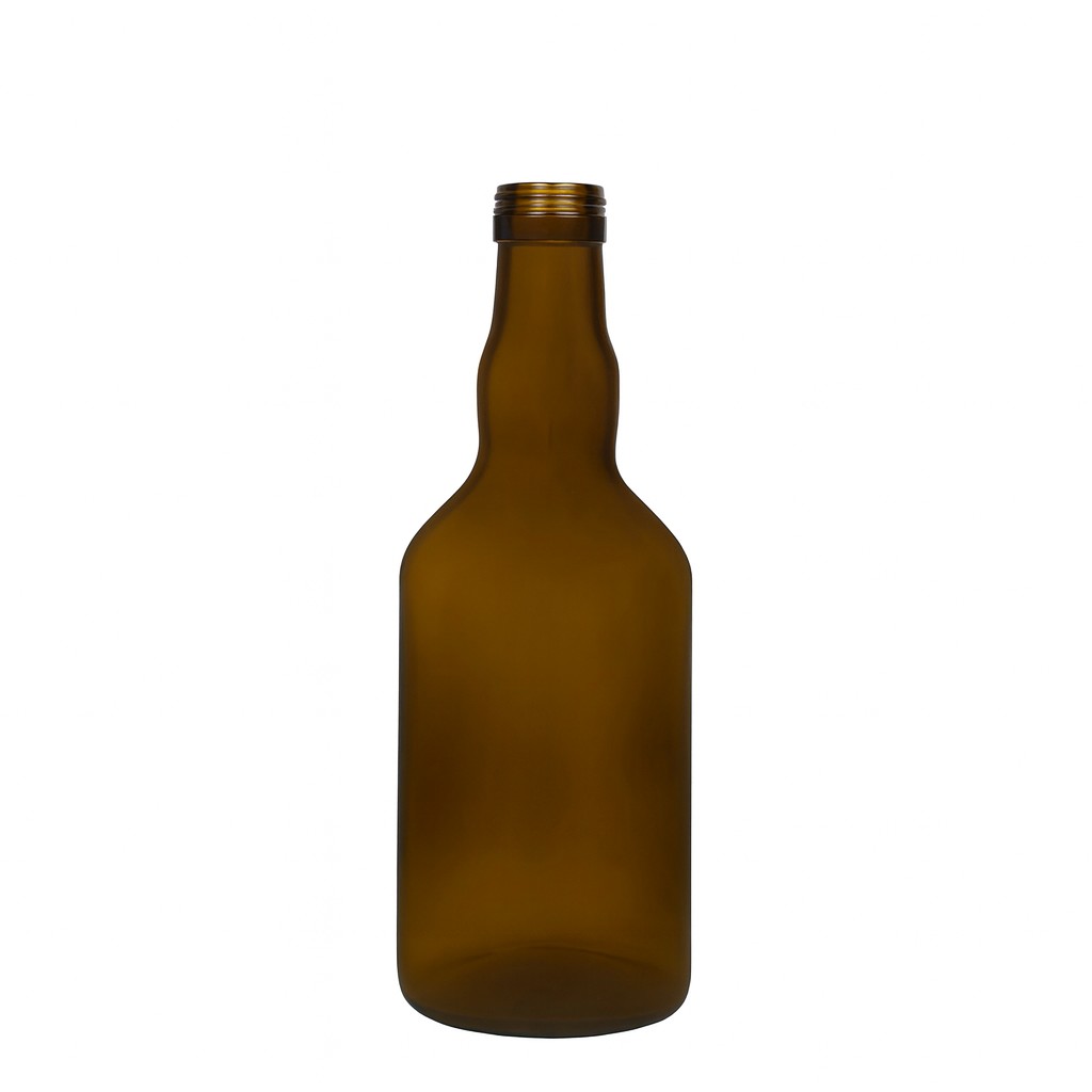 Bouteille en verre 500 ml 'Olona', vert antique, ouverture : PP 31,5 Bouteille en verre 500 ml 'Olona', vert antique, ouverture : PP 31,5