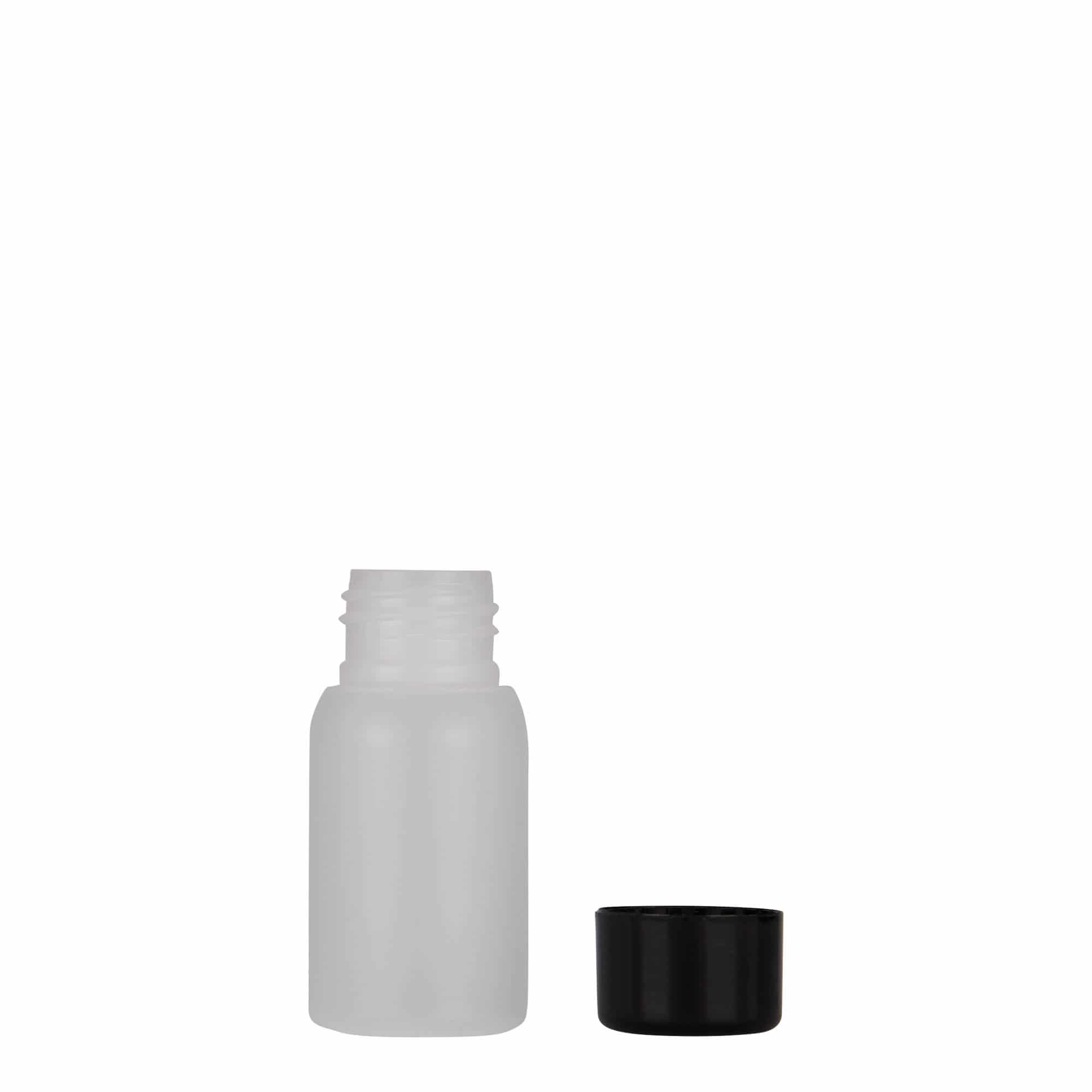 Flacon en plastique 30 ml « Tuffy », HDPE, naturel, ouverture : 24/410