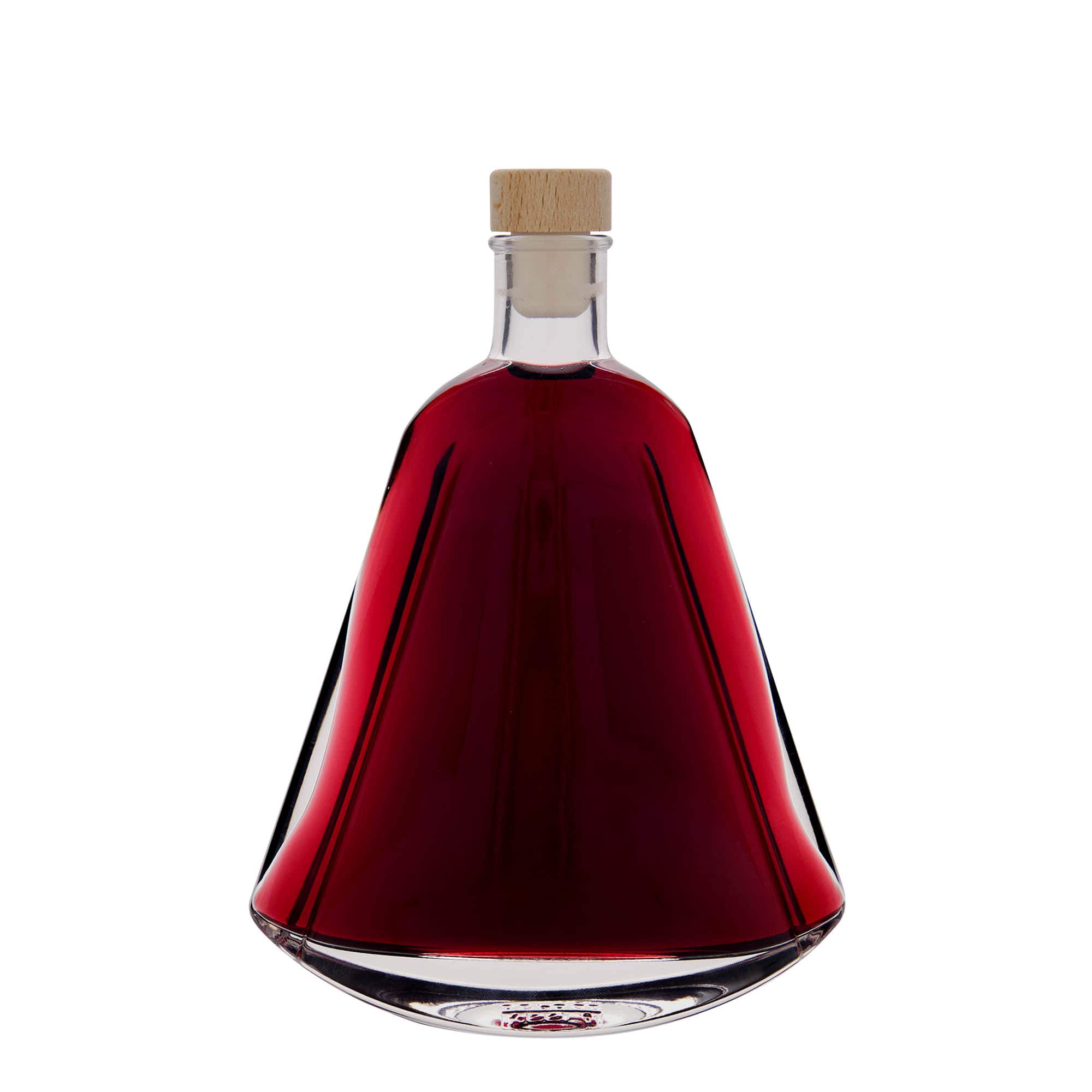 Bouteille en verre 350 ml 'Maurizio', ovale, ouverture : bouchon en liège