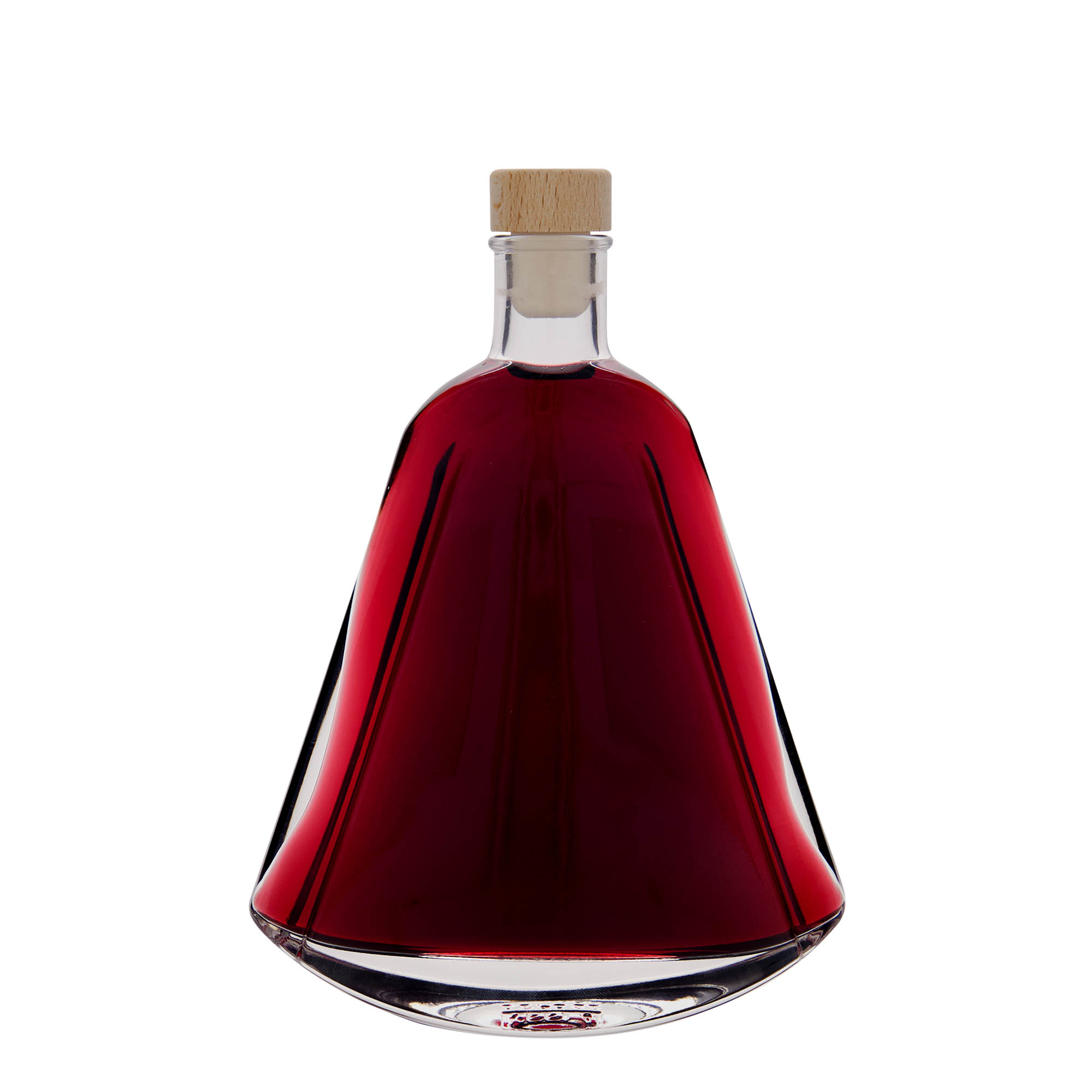 Bouteille en verre 350 ml 'Maurizio', ovale, ouverture : bouchon en liège Bouteille en verre 350 ml 'Maurizio', ovale, ouverture : bouchon en liège