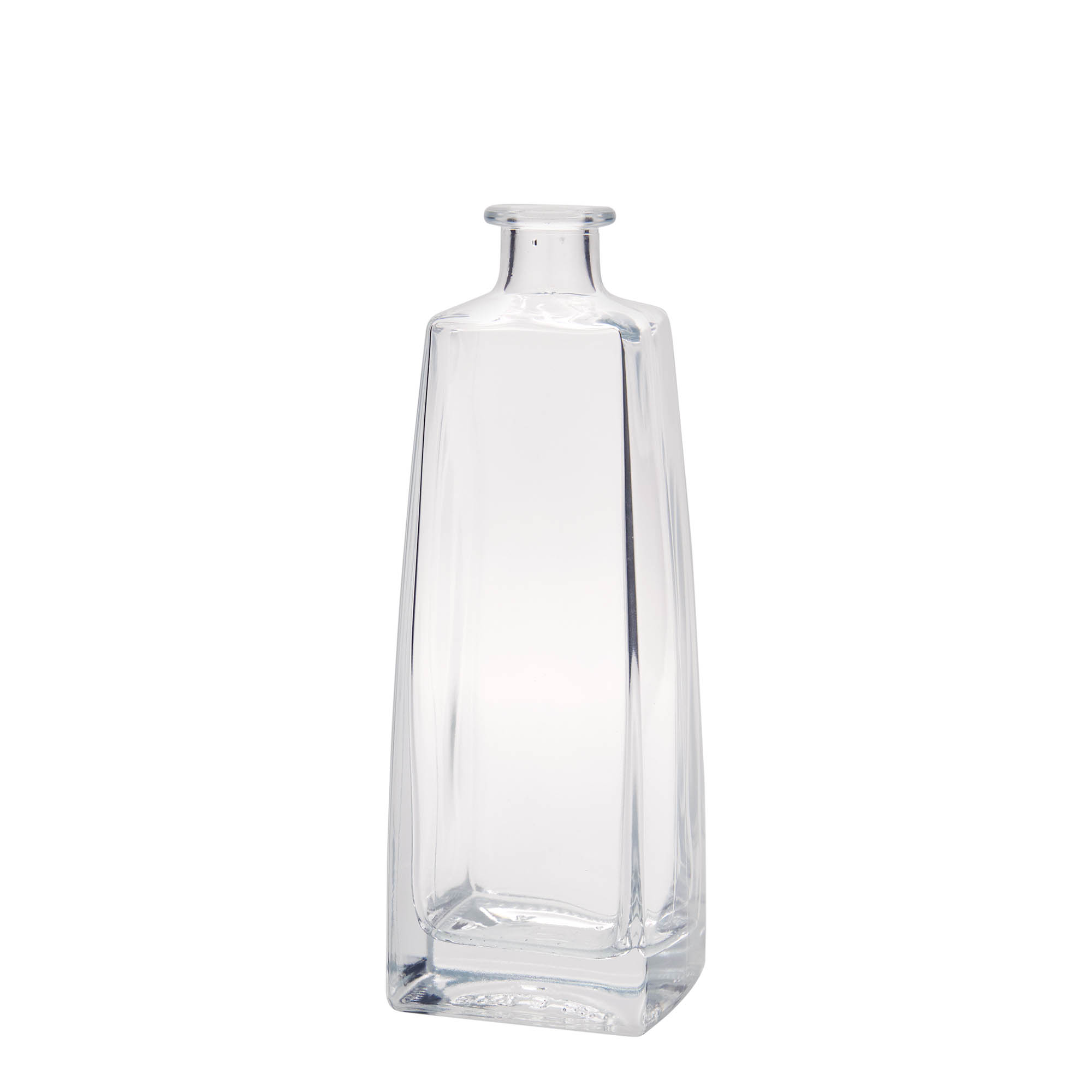 Bouteille en verre 500 ml « Timmy », rectangulaire, ouverture : bouchon en liège Bouteille en verre 500 ml « Timmy », rectangulaire, ouverture : bouchon en liège