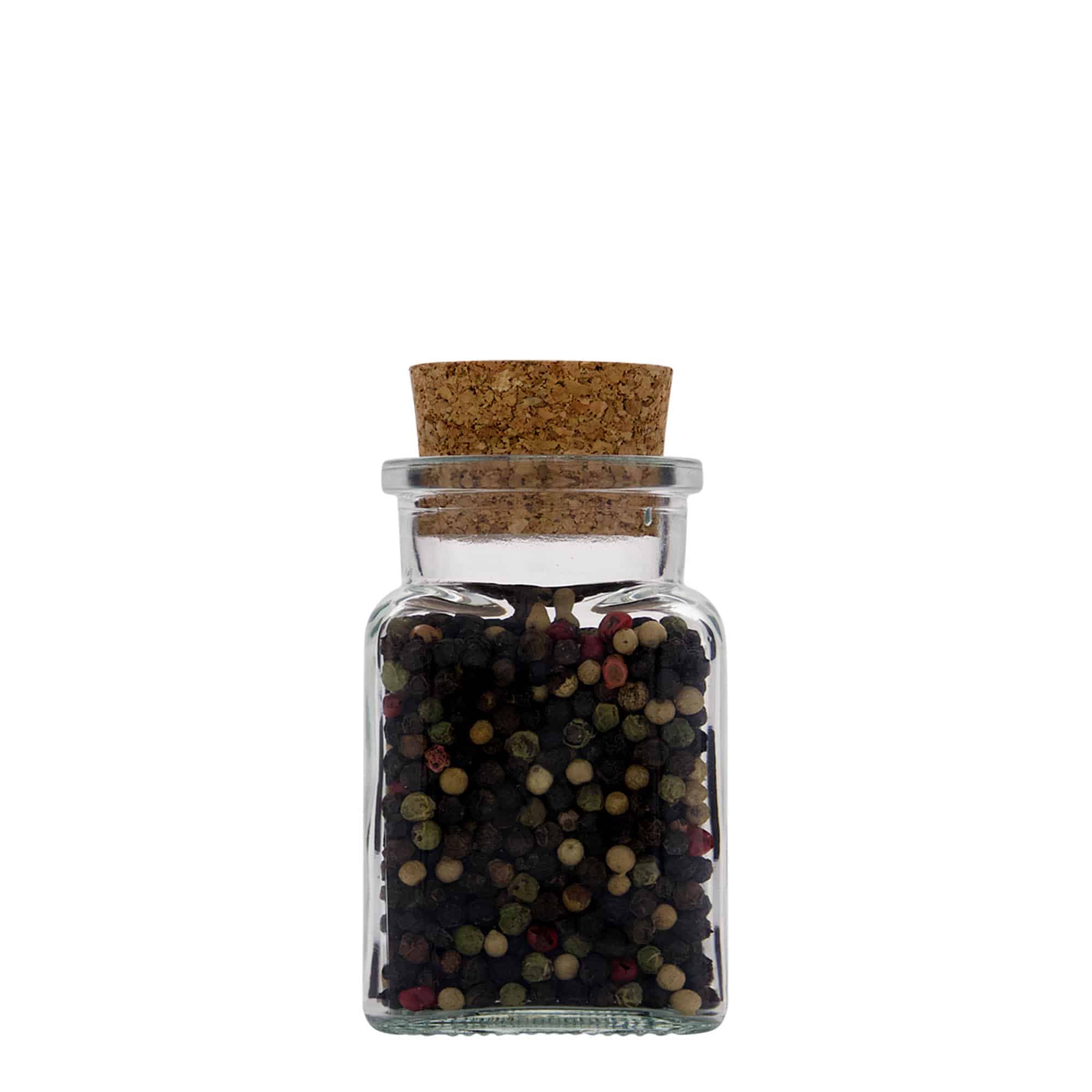 150 ml verre à bouchon en liège, carré, ouverture : liège
