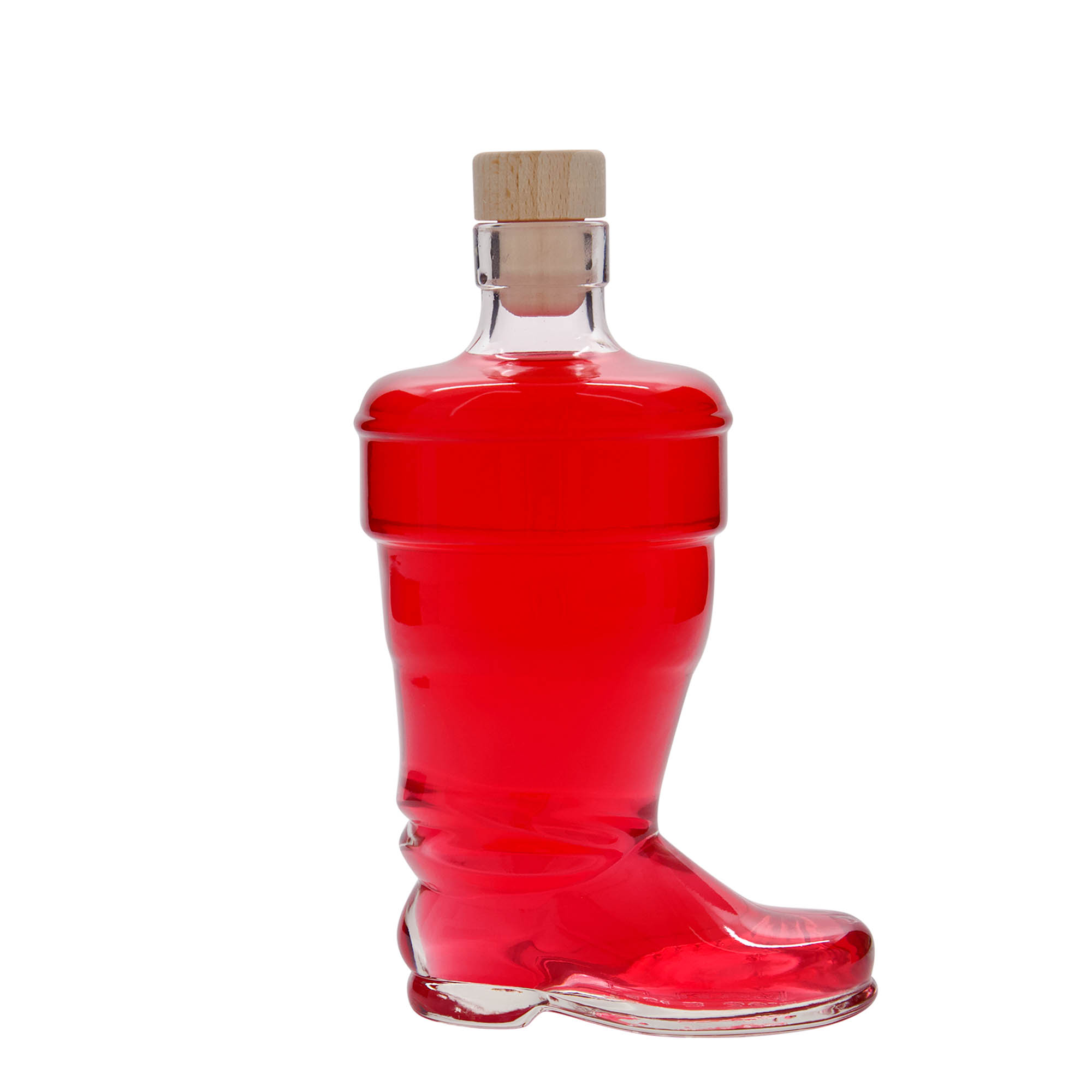 Bouteille en verre 350 ml « Bottine », ouverture : bouchon en liège Bouteille en verre 350 ml « Bottine », ouverture : bouchon en liège