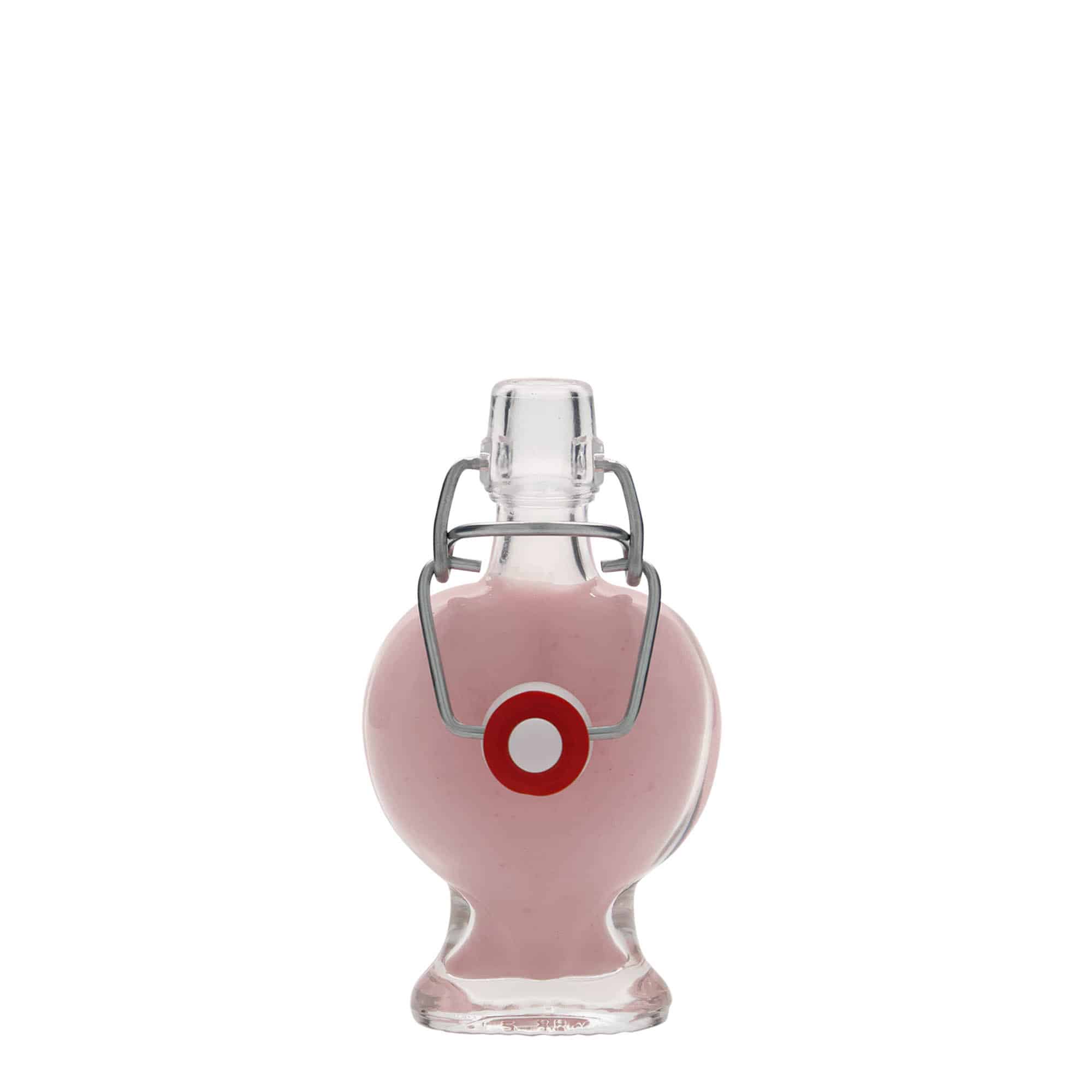 Flacon en verre de 40 ml « Cœur », ouverture : fermeture à bascule Flacon en verre de 40 ml « Cœur », ouverture : fermeture à bascule