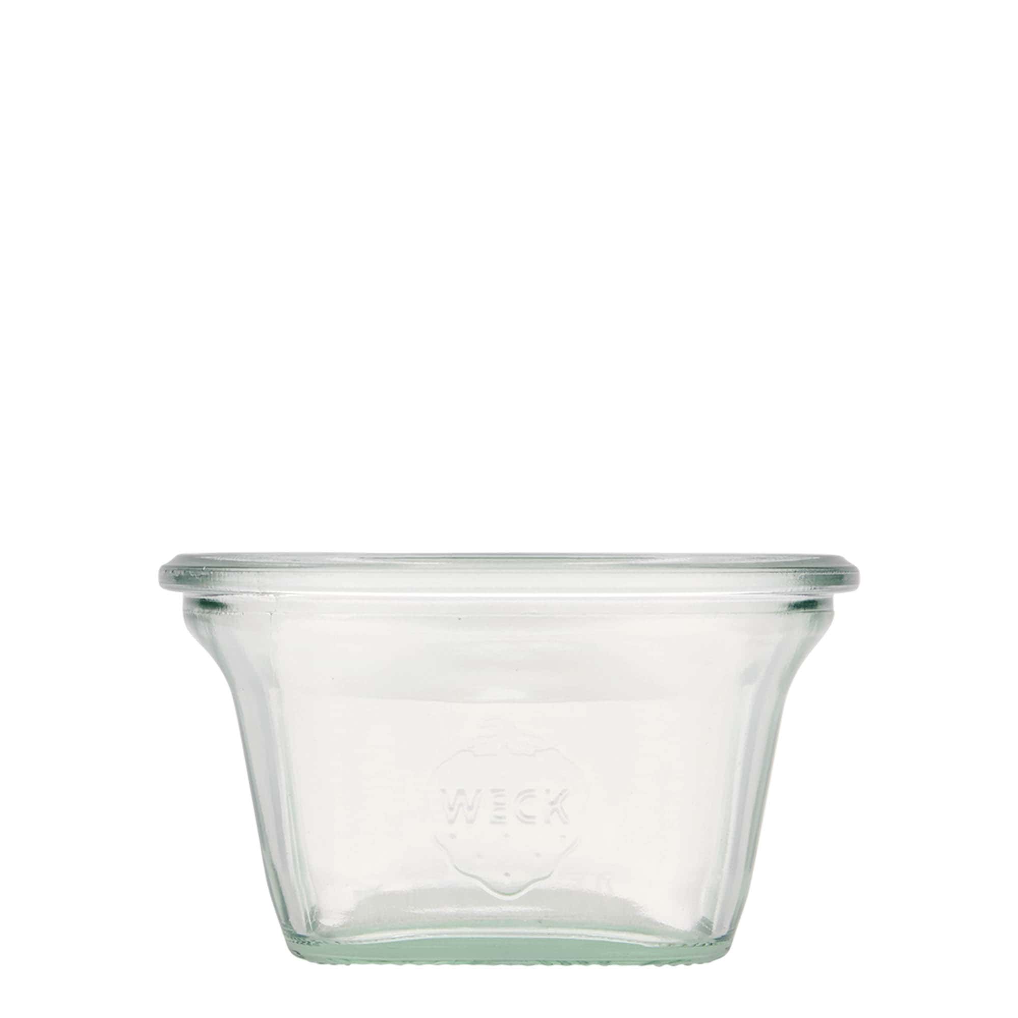 6x 290 ml verre WECK Quadro avec couvercle en verre RR 100