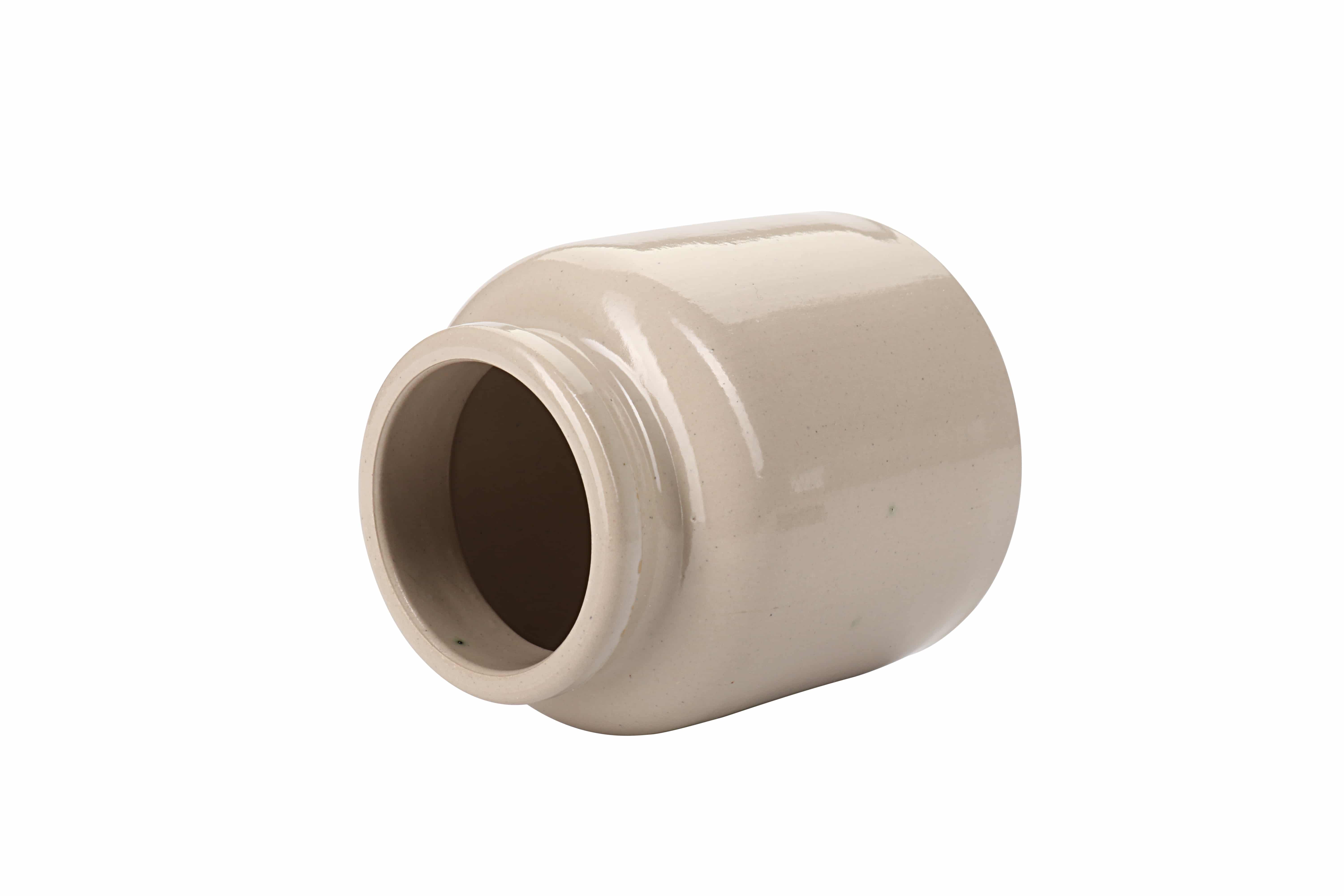 Pot en grès 270 ml, céramique, beige, bouchage: couvercle cloche