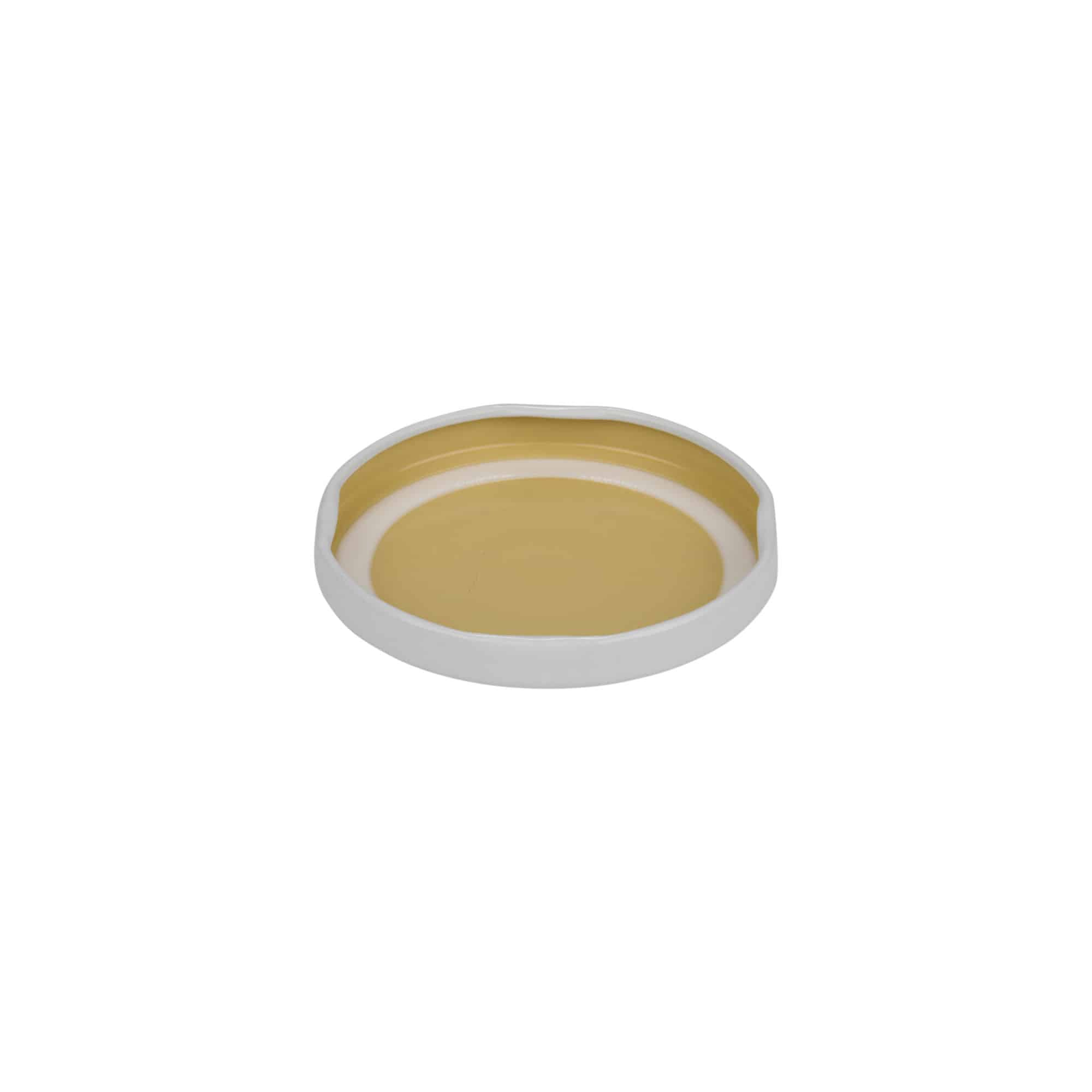 Bouchon à vis, tôle blanche, blanc, pour ouverture : TO 63