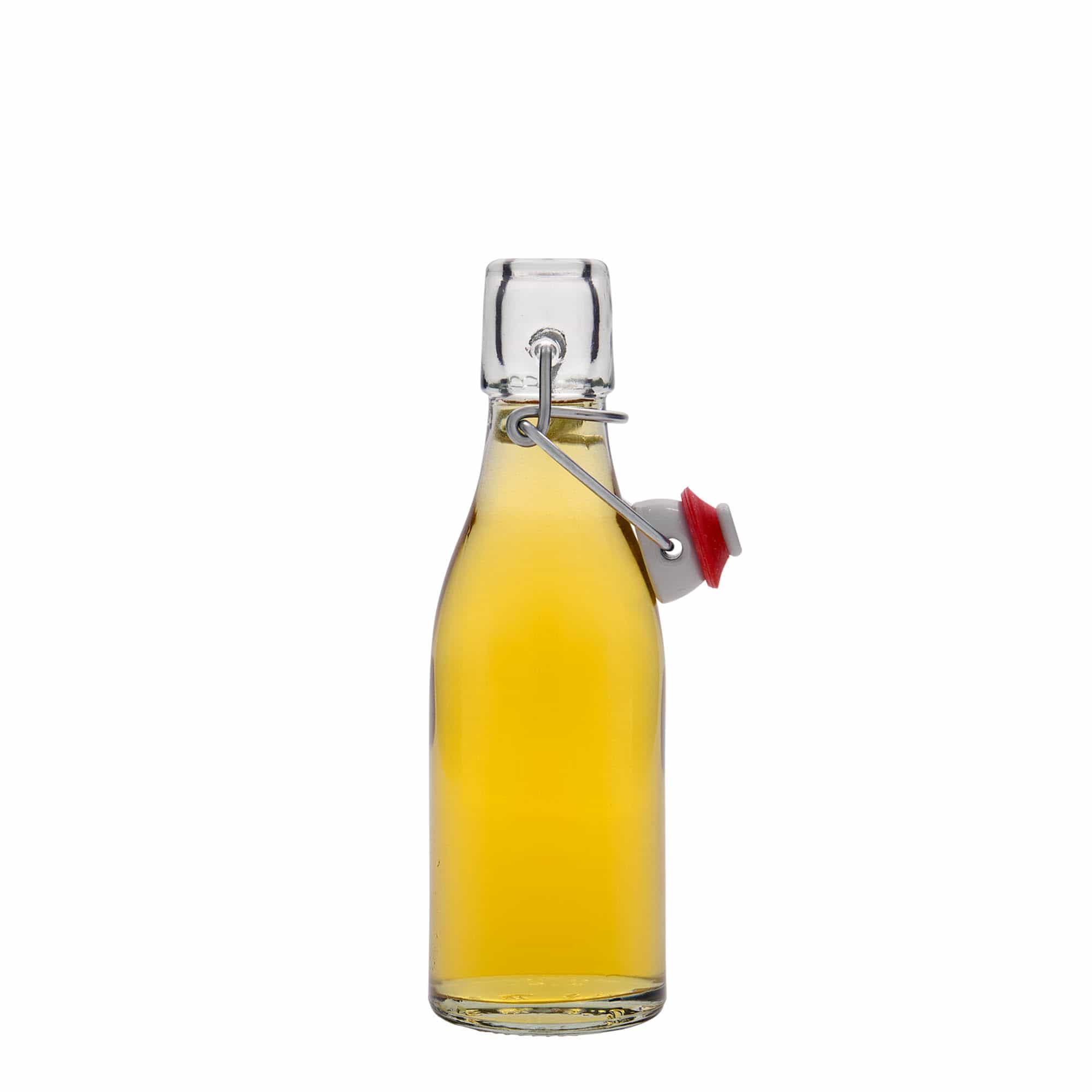 Bouteille en verre 200 ml « Paul », ouverture : fermeture à bascule