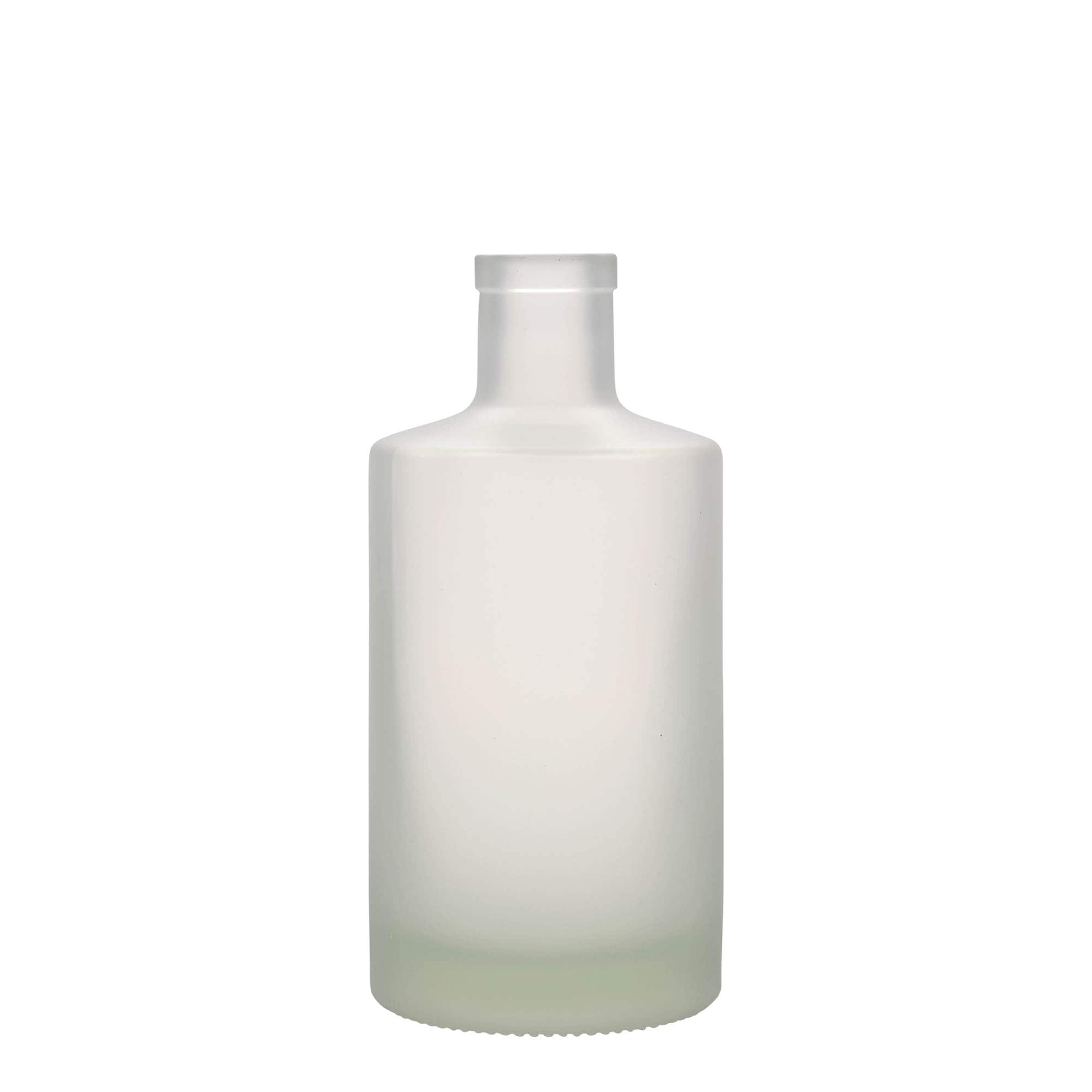 Bouteille en verre 500 ml « Caroline », givrée, ouverture : bouchon en liège