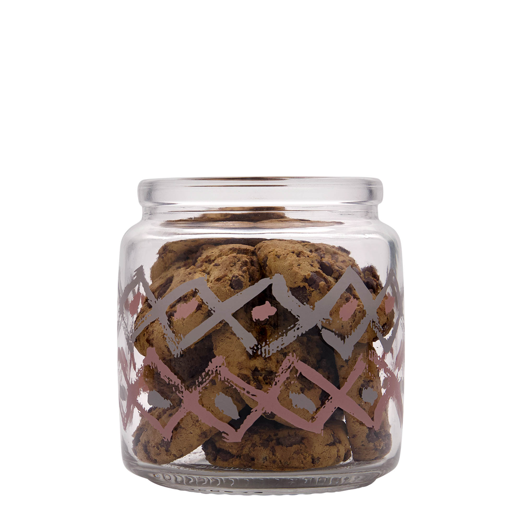 750 ml en verre avec bouchon en liège 'Giara', motif : Manolibera rosa, ouverture : liège