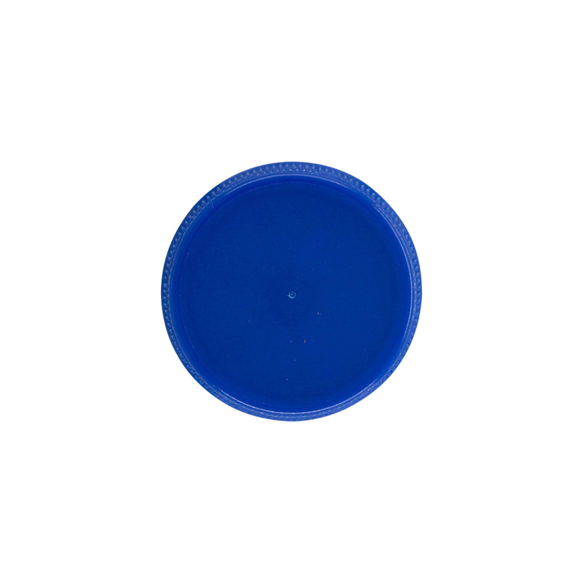 Bougage à vis avec filetage à double départ, plastique PE, bleu, pour bouchage: PET 38 mm
