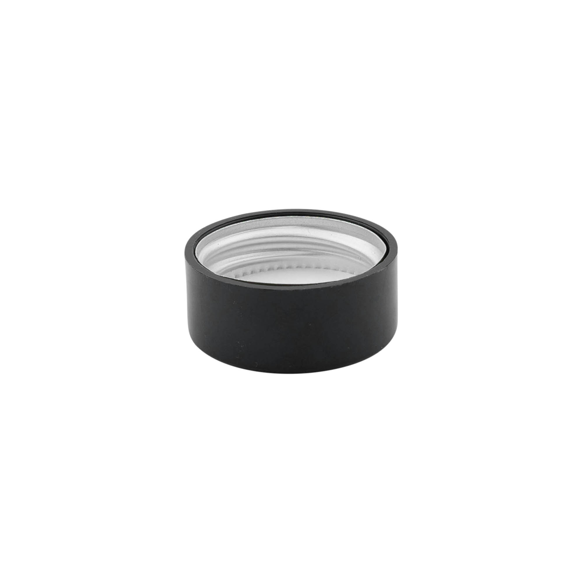 Bouchon à vis, plastique ABS, noir, pour embouchure : GPI 28/400