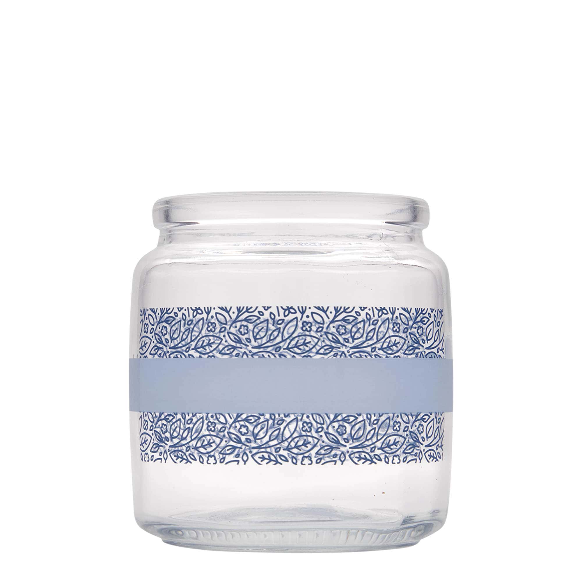750 ml Verre à bouchon 'Giara', motif : Naturalmente blu, ouverture : bouchon
