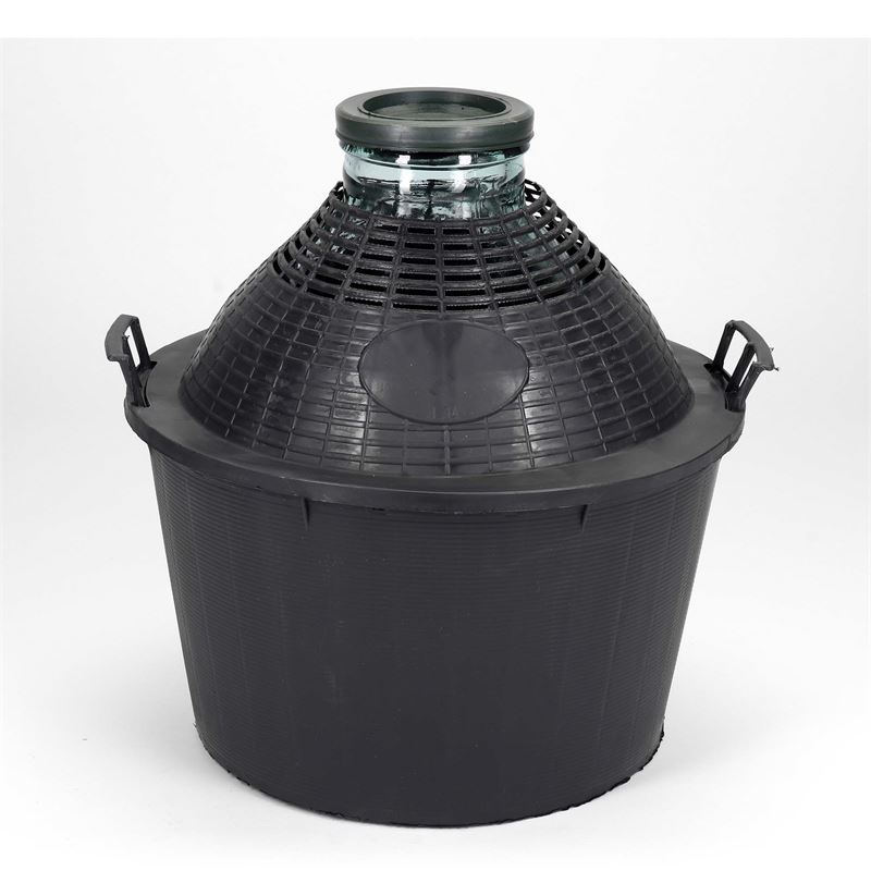 Dame-jeanne 34 l à col large, verre, bouchage: couvercle cloche Dame-jeanne 34 l à col large, verre, bouchage: couvercle cloche