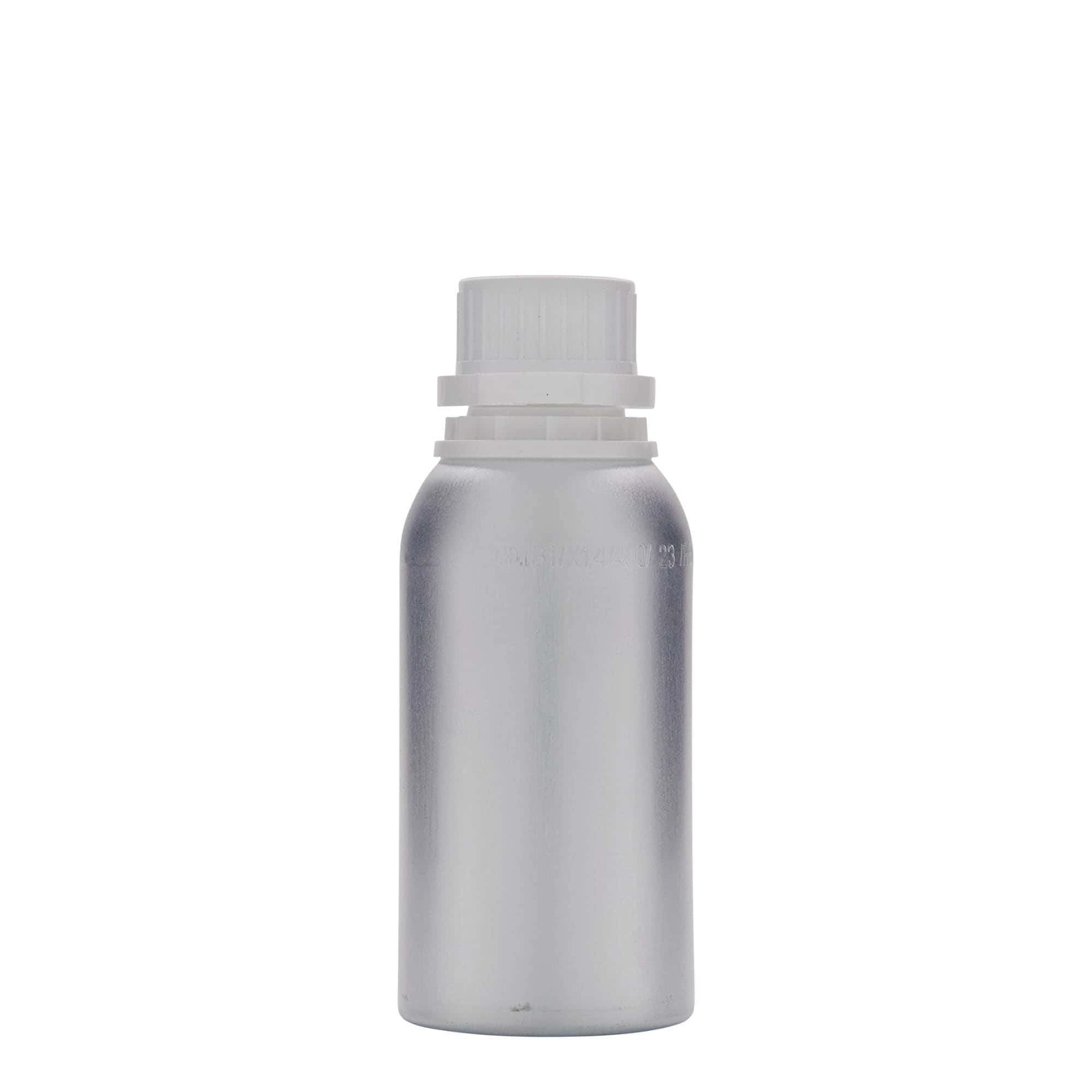 275 ml bouteille en aluminium, métal, argent, ouverture : DIN 32