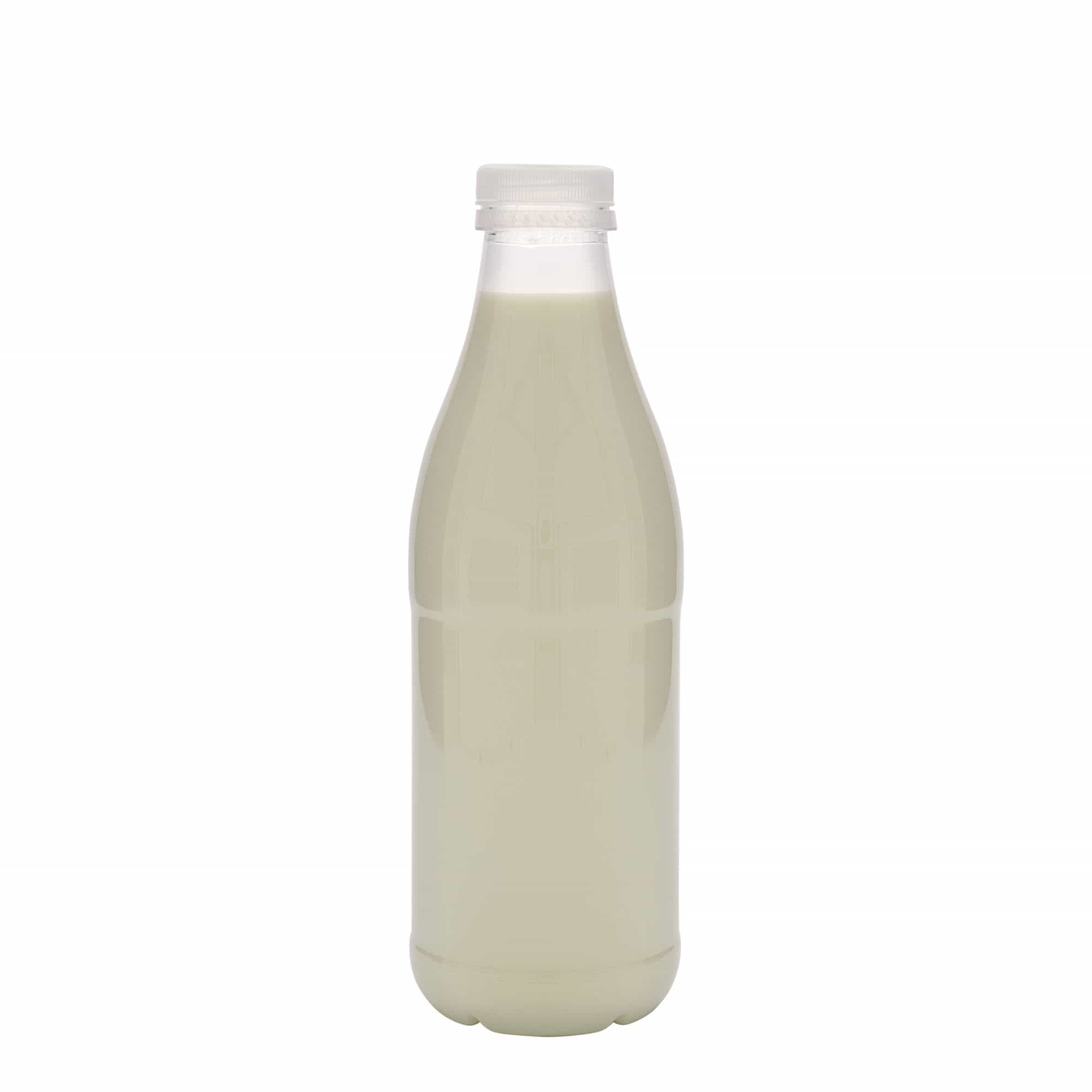 Bouteille PET 1 000 ml « Milk and Juice », plastique, ouverture : 38 mm