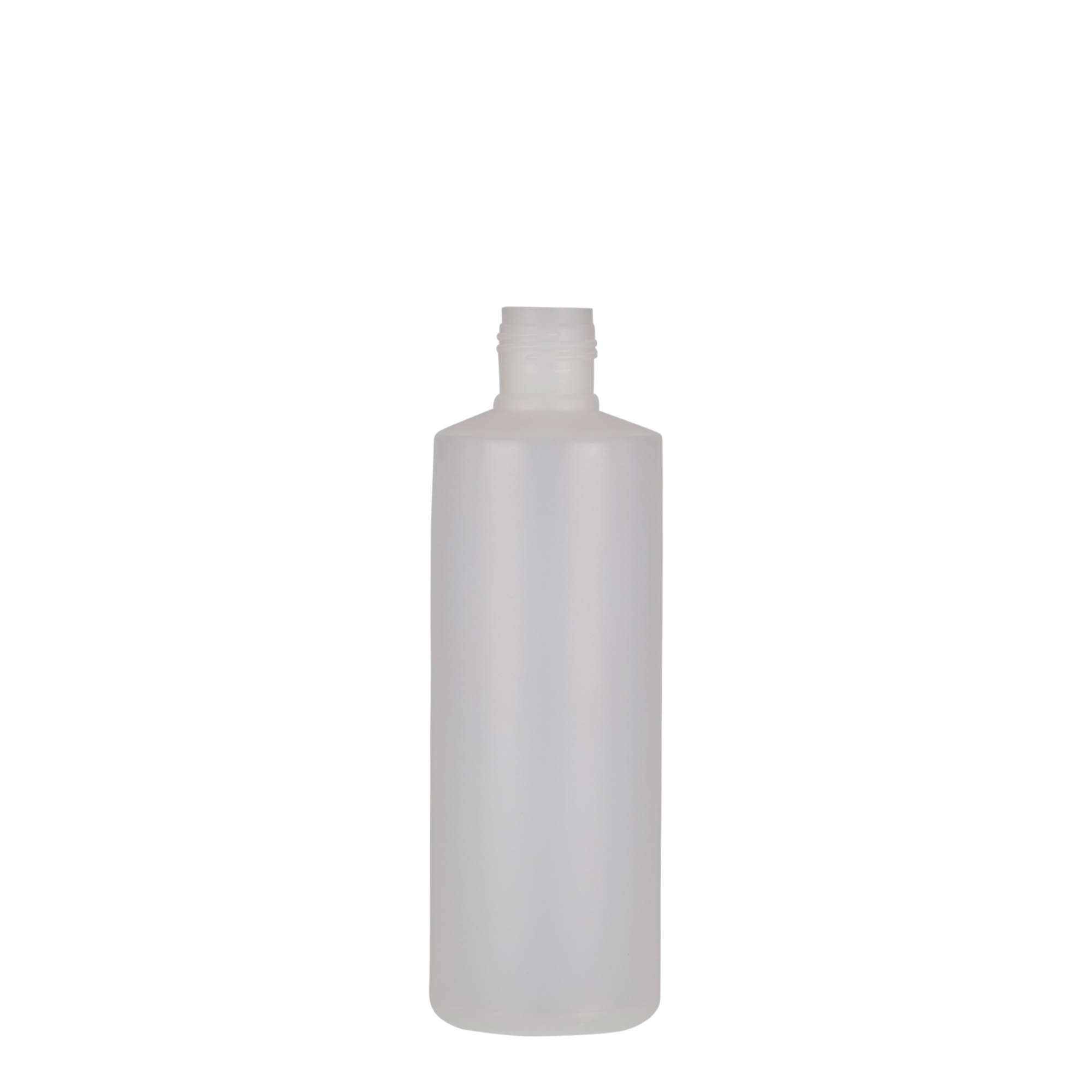 200 ml bouteille ronde, plastique PE, naturel, ouverture : bouchon à vis