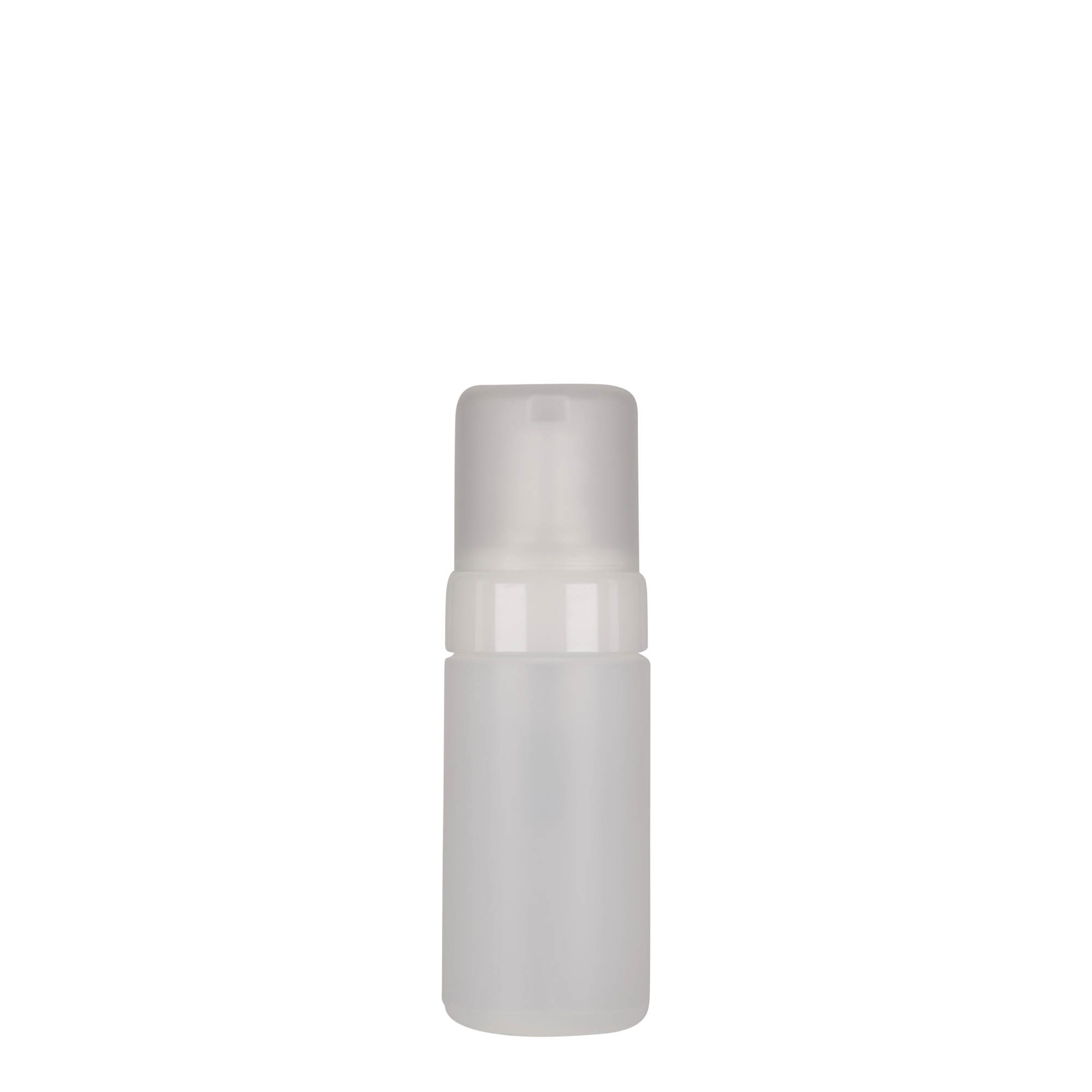 Flacon distributeur de 100 ml 'Foamer', plastique PE, naturel, ouverture : bouchon à vis Flacon distributeur de 100 ml 'Foamer', plastique PE, naturel, ouverture : bouchon à vis