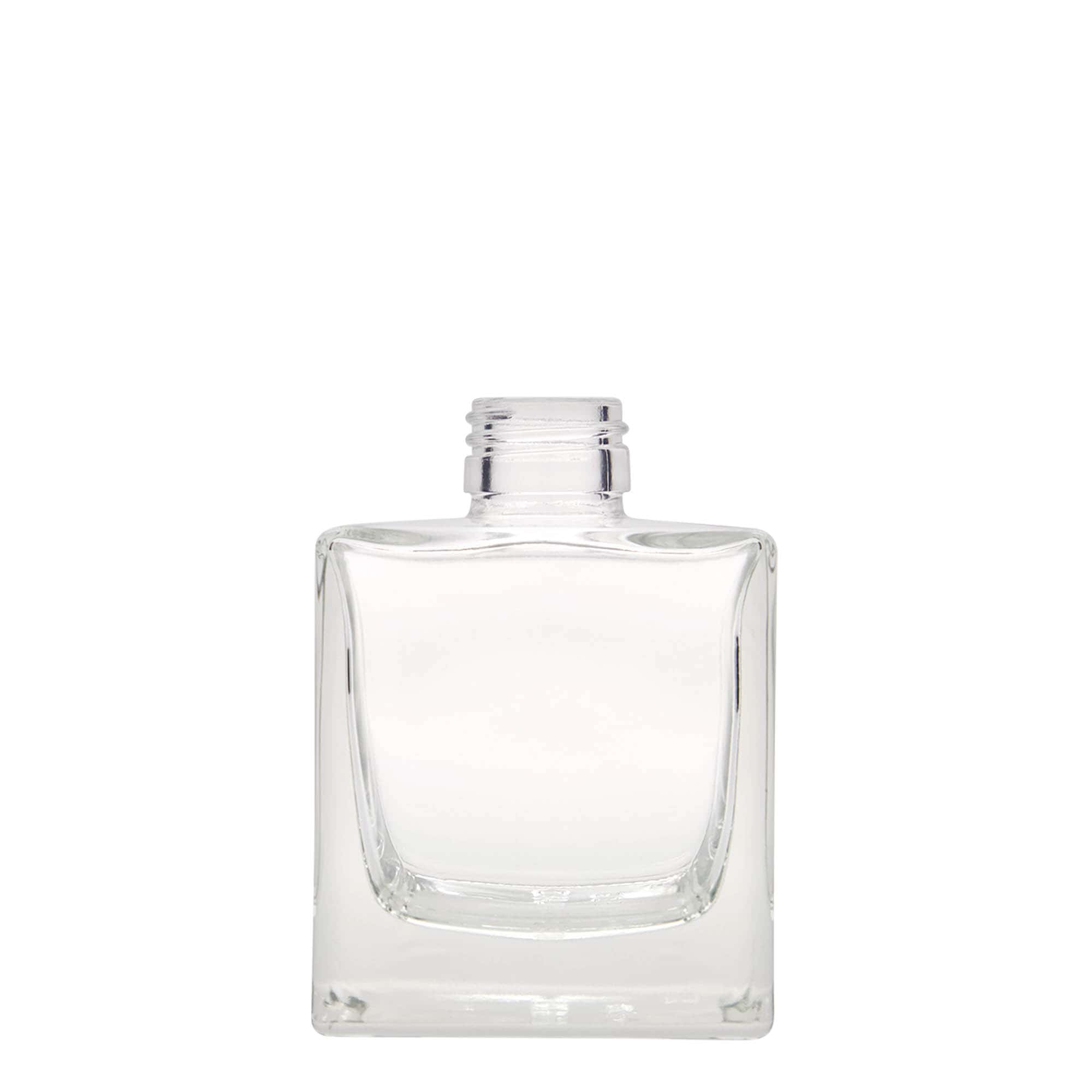 Flacon en verre 200 ml 'Cube', carré, ouverture : PP 28