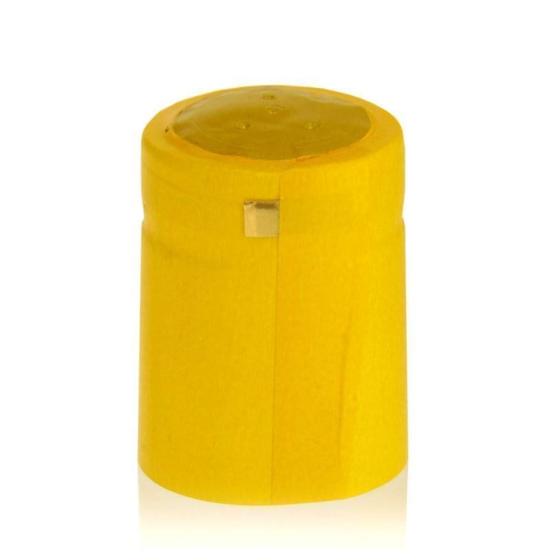 Capsule thermorétractable 32x41, plastique PVC, jaune Capsule thermorétractable 32x41, plastique PVC, jaune