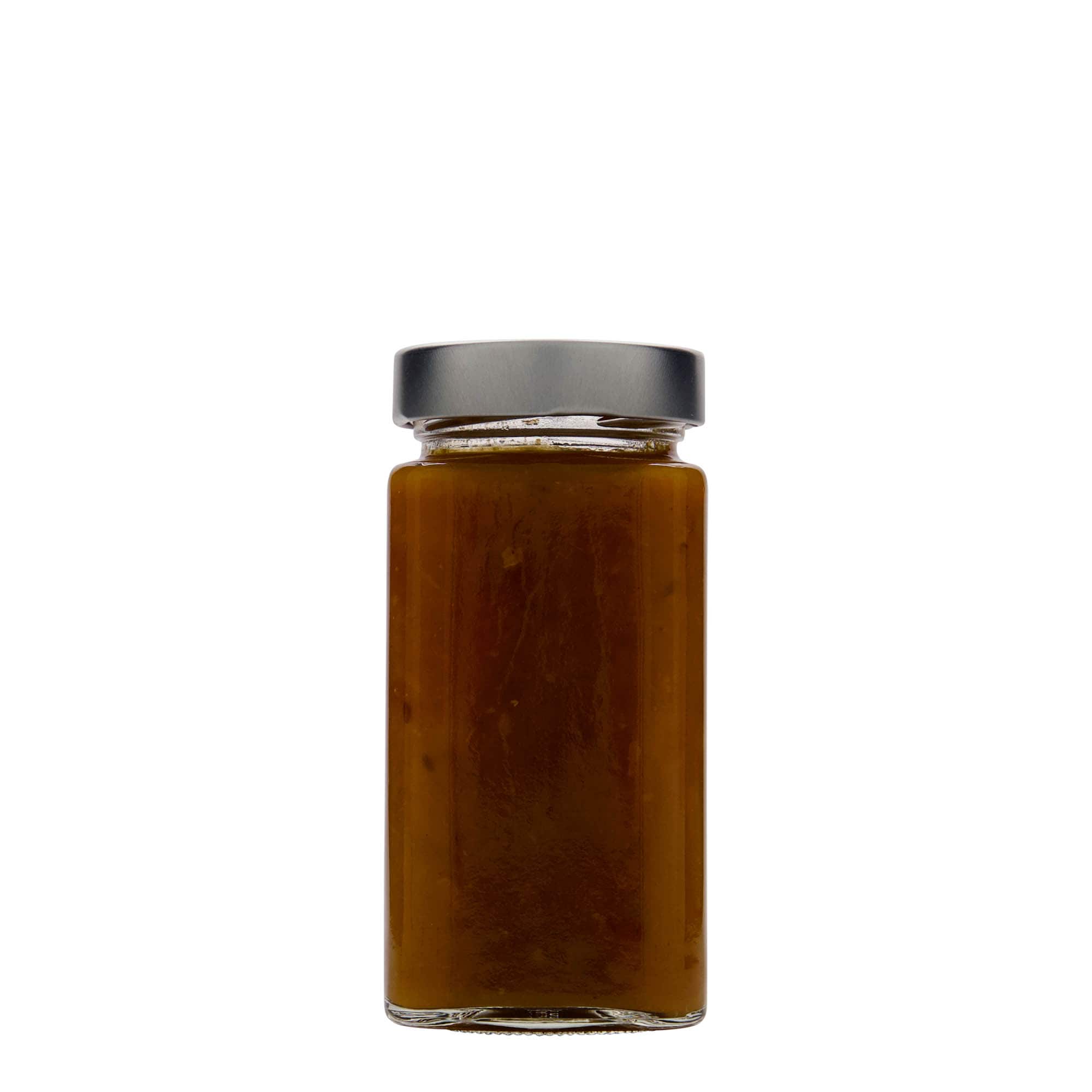 314 ml Verre carré « Funny », ouverture : Deep-Twist-Off (DTO 58)